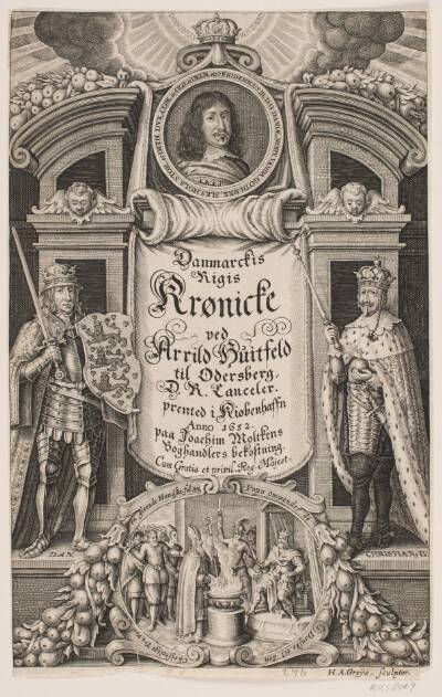 Titelblad til Arild Huitfeldt, "Danmarckis Rigis Krønicke", 1652