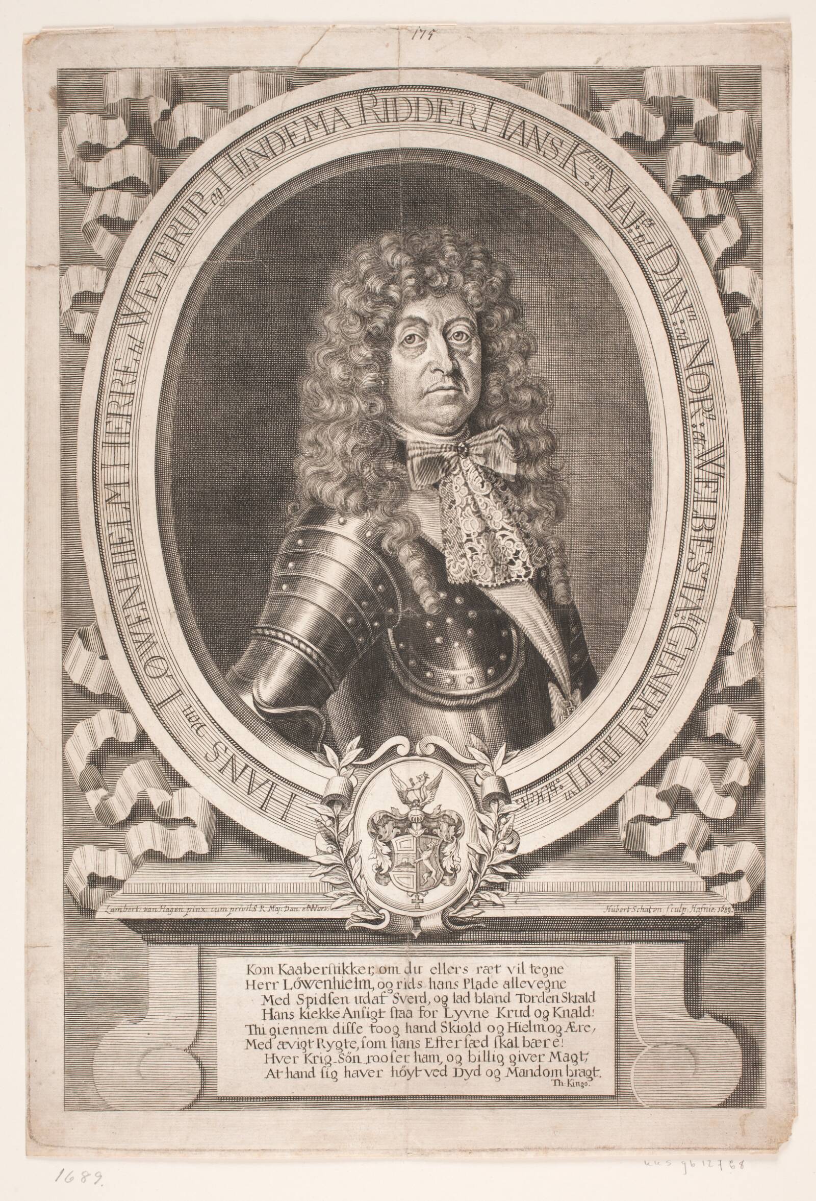 General Hans Løwenhielm, Hubert Schaten, 1689