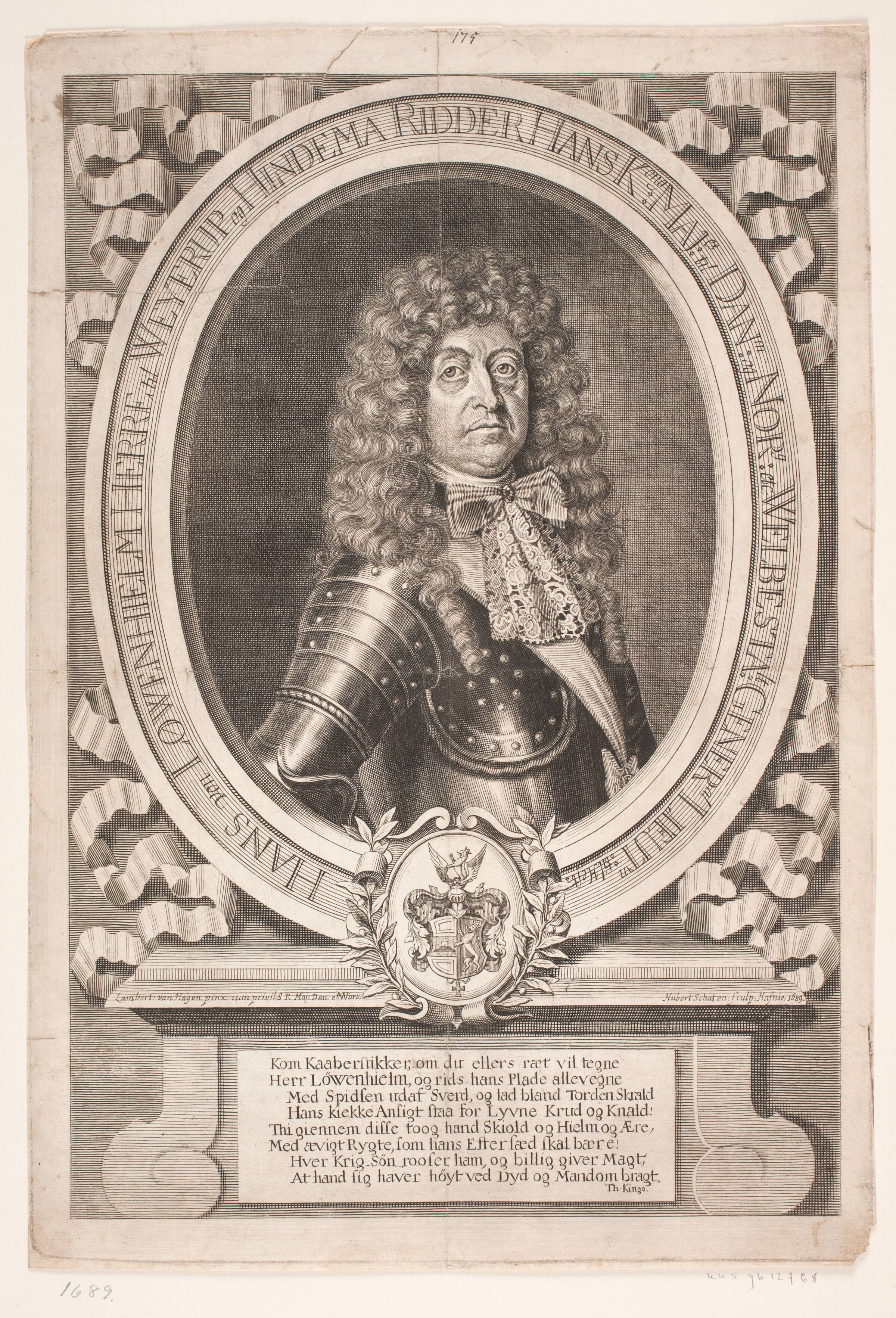 General Hans Løwenhielm, Hubert Schaten, 1689