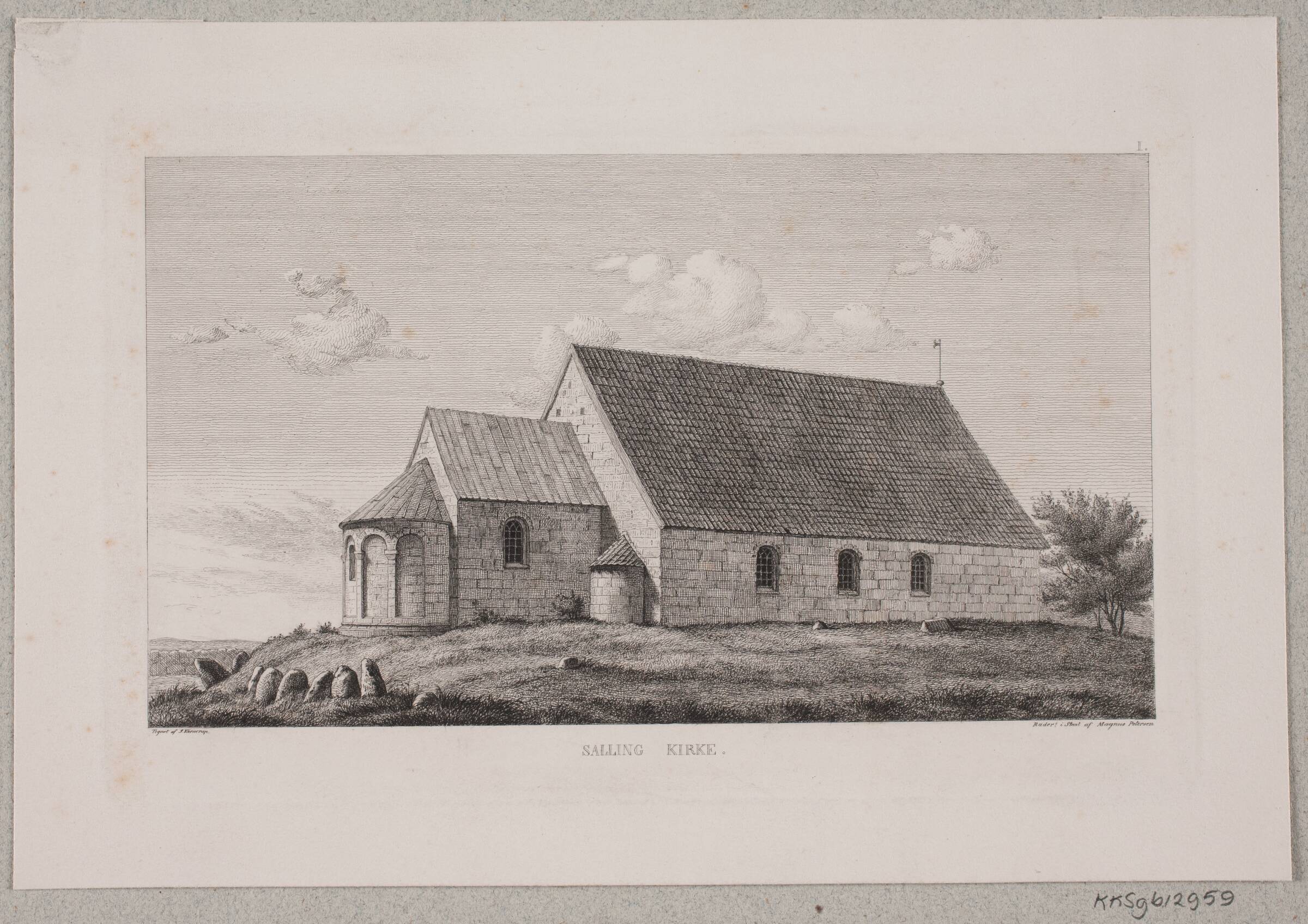 Salling kirke, Julius Magnus-Petersen, 1834-1866