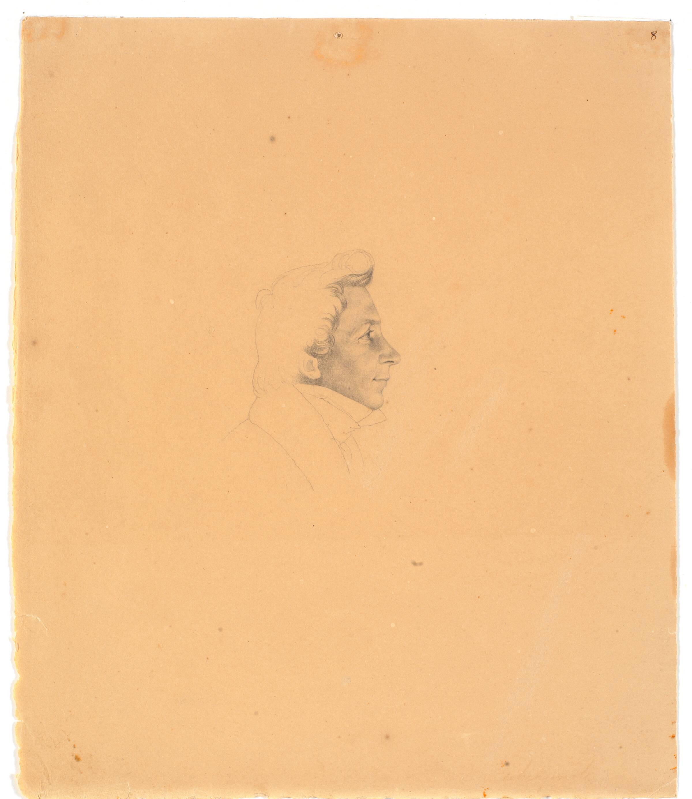 Portræt af Bernhard Stange, Wilhelm Bendz, 1832