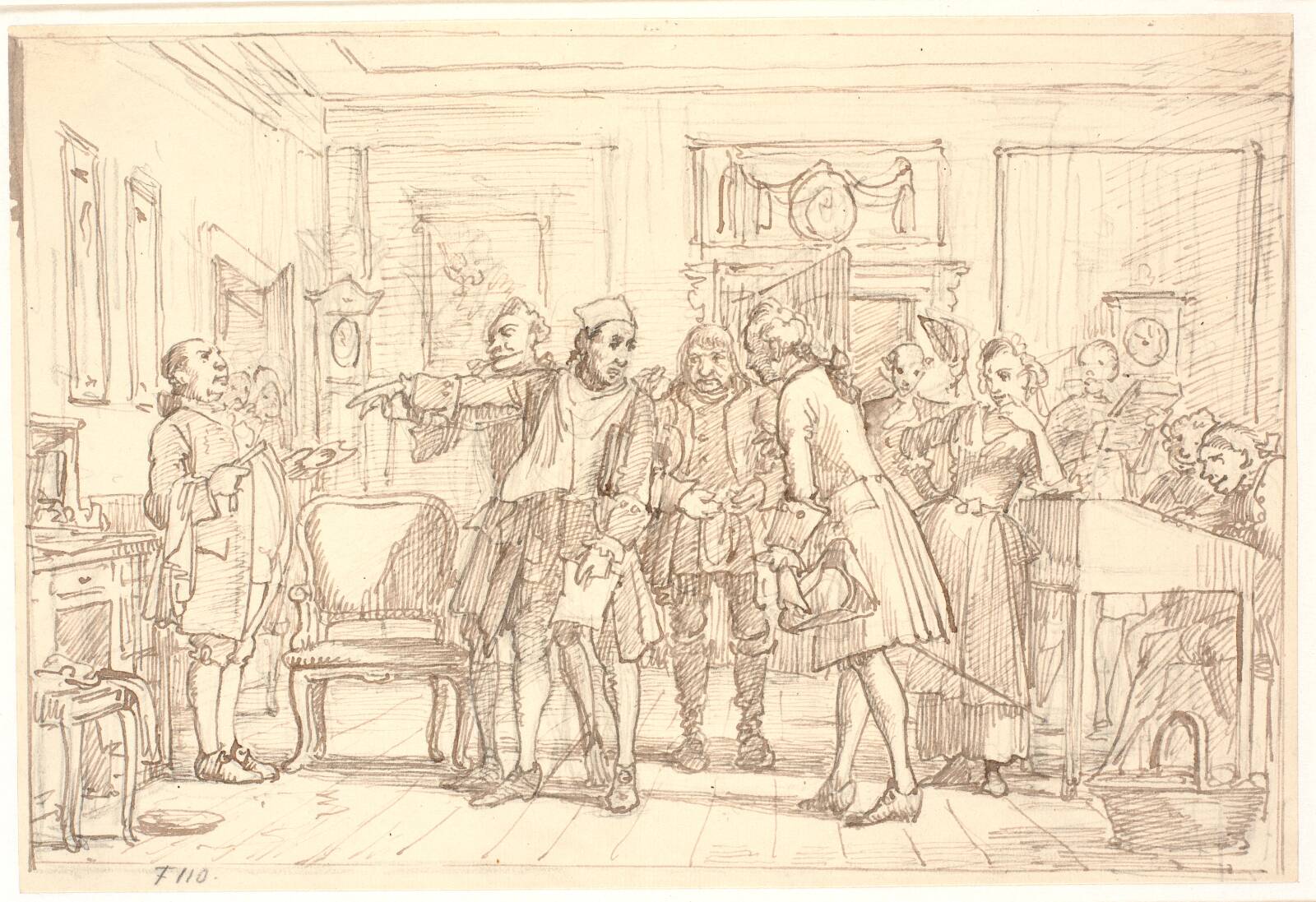 Den stundesløse, I, 6, Wilhelm Marstrand, 1810-1873