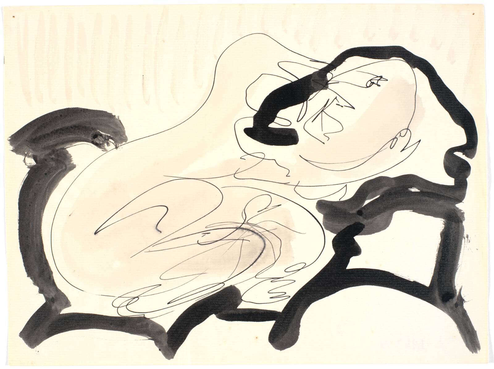 Liggende kvinde, Richard Mortensen, 1943