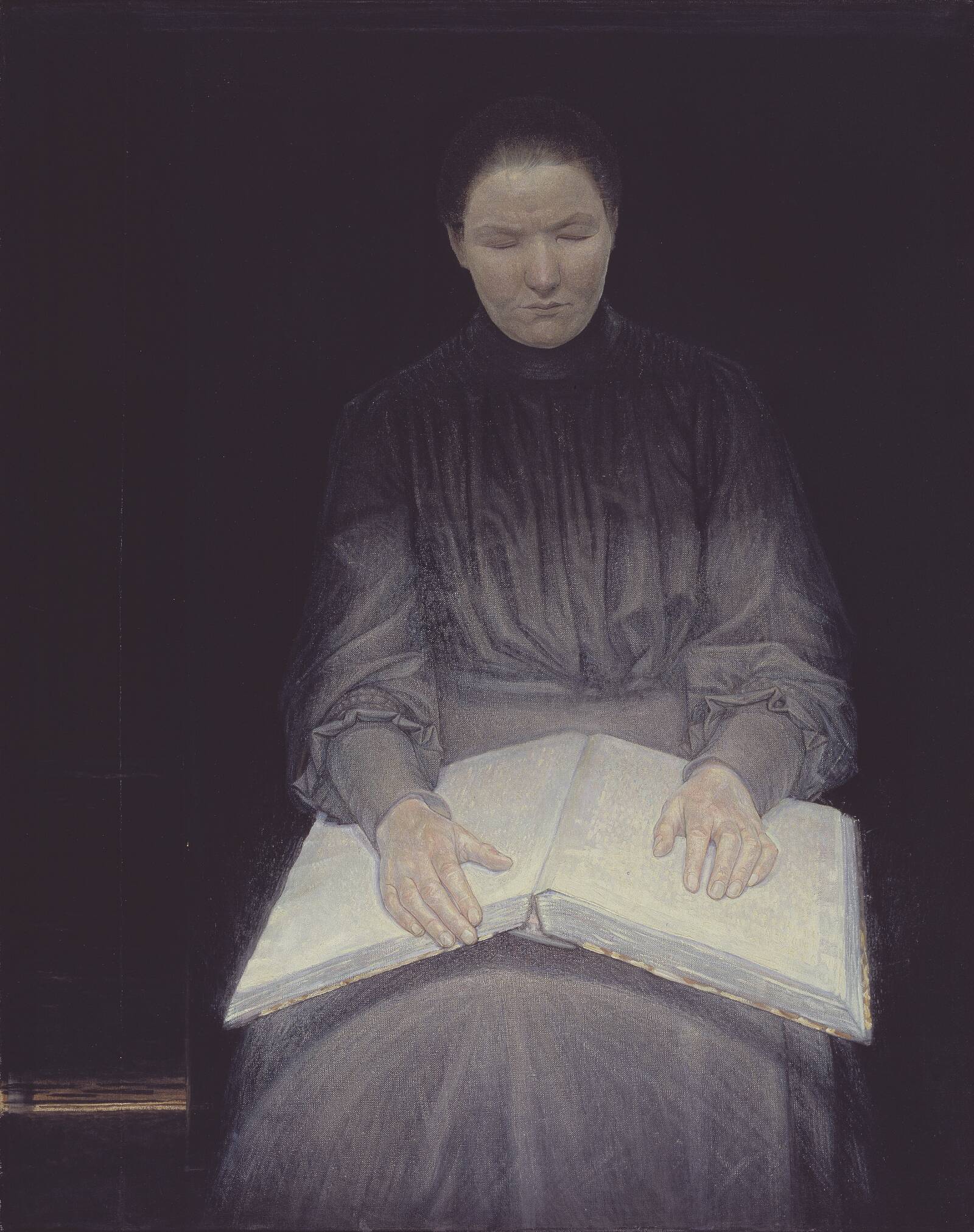 En læsende blind pige, Ejnar Nielsen, 1905