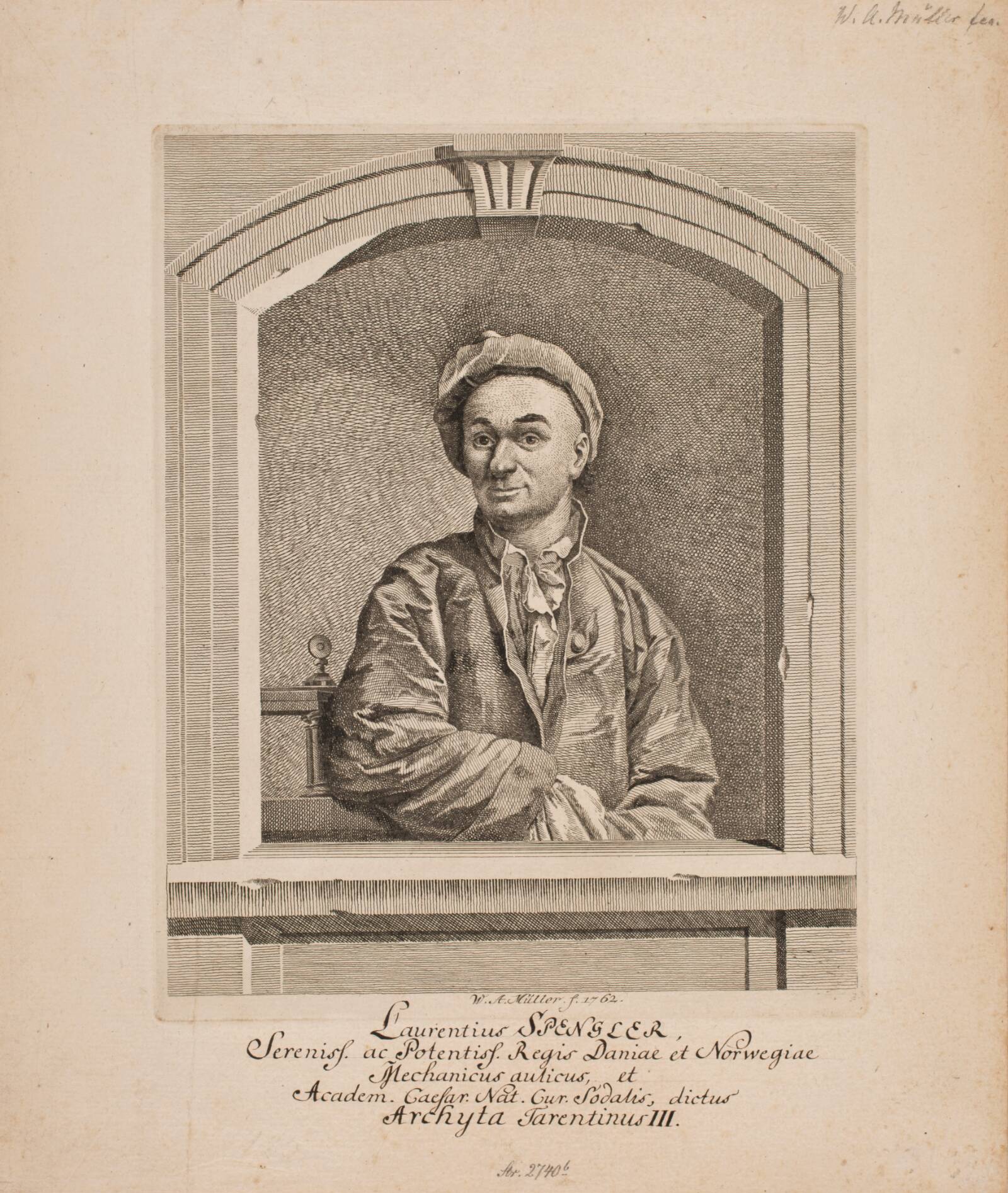 Lorentz Spengler, W.A. Müller, 1762