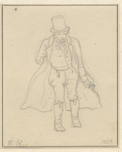 Portrætmaler Hans Hansen, hel figur