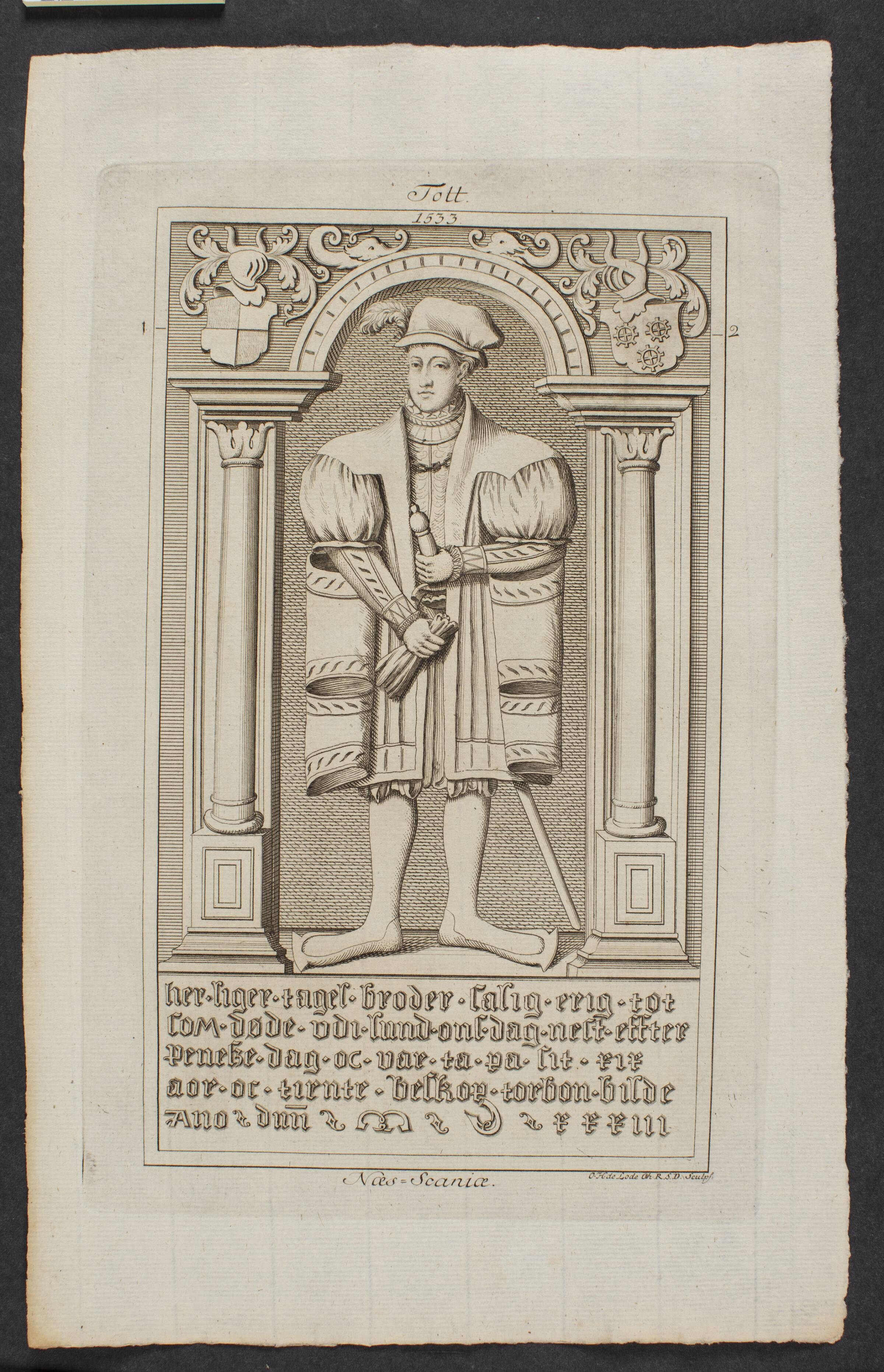 Erik Thotts gravsten, Odvardt Helmoldt de Lode, 1750-1755
