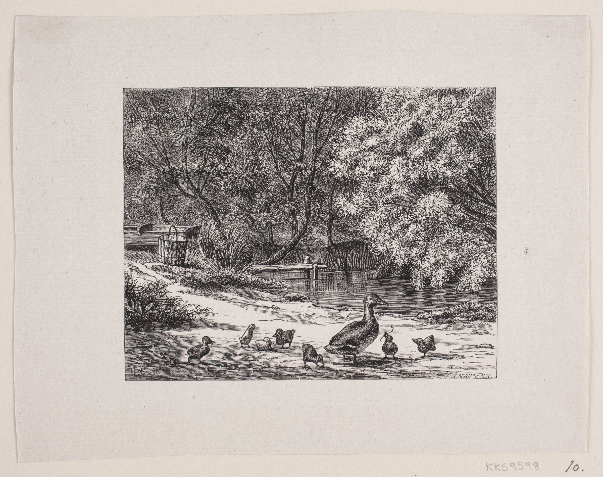 Illustration til digt af Chr. Richardt, F. Hendriksen, 1871