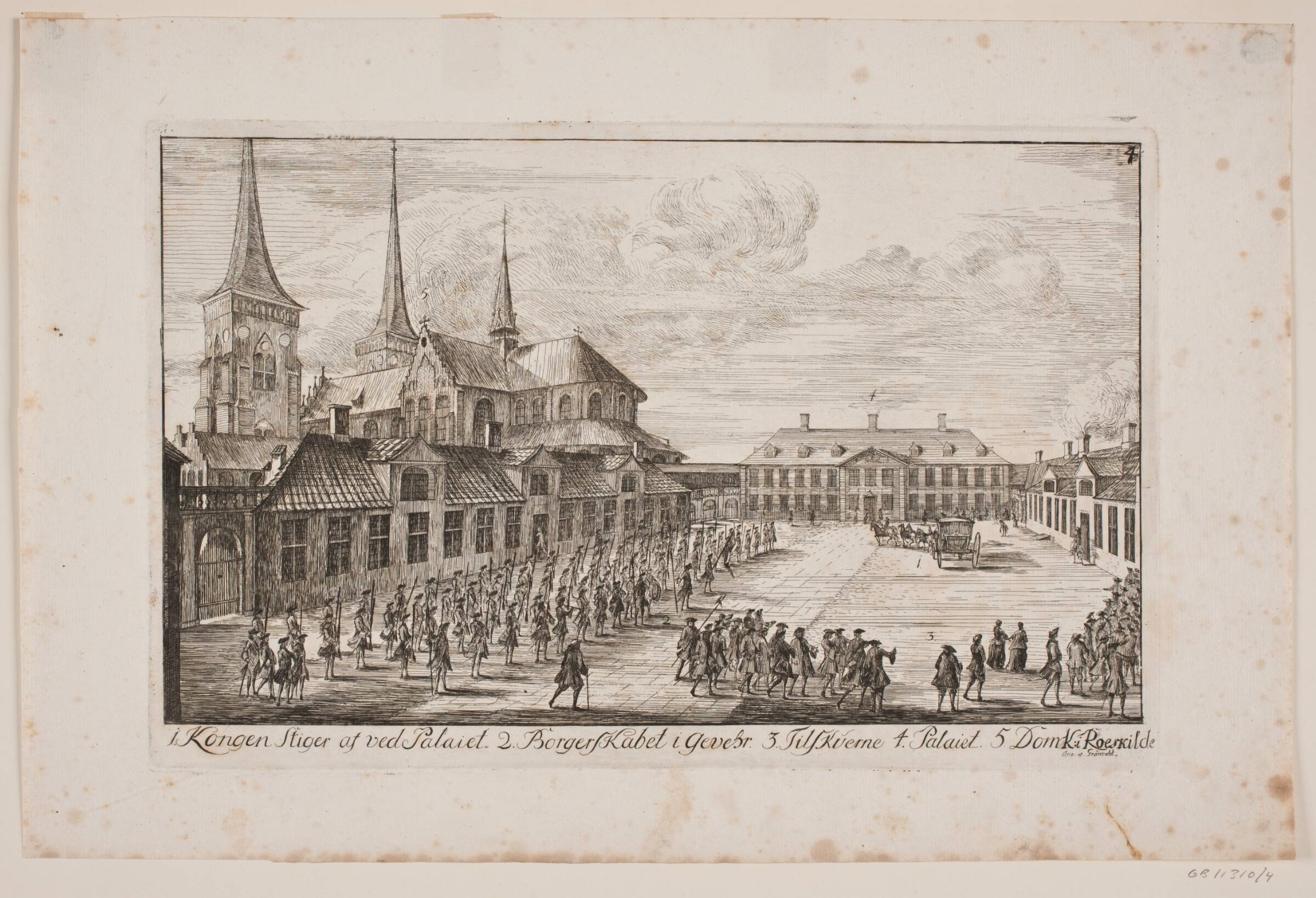 Domkirkepladsen i Roskilde, Poul Isac Grønvold, 1749