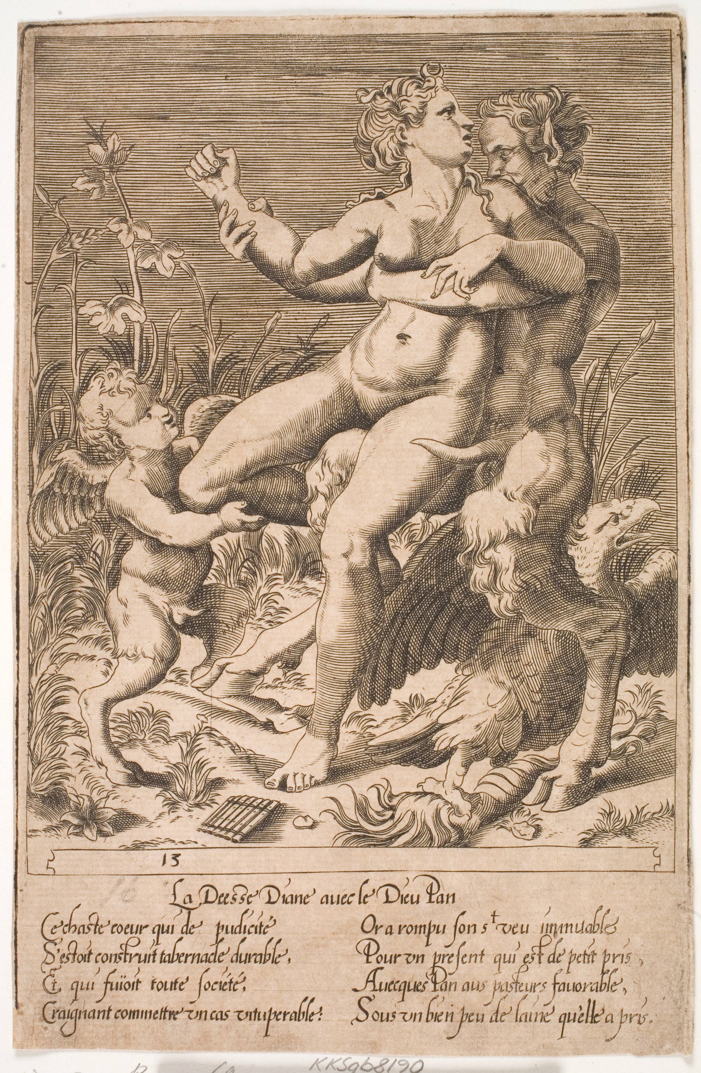 Diana og Pan, Jacques Androuet Ducerceau, 1540-1585