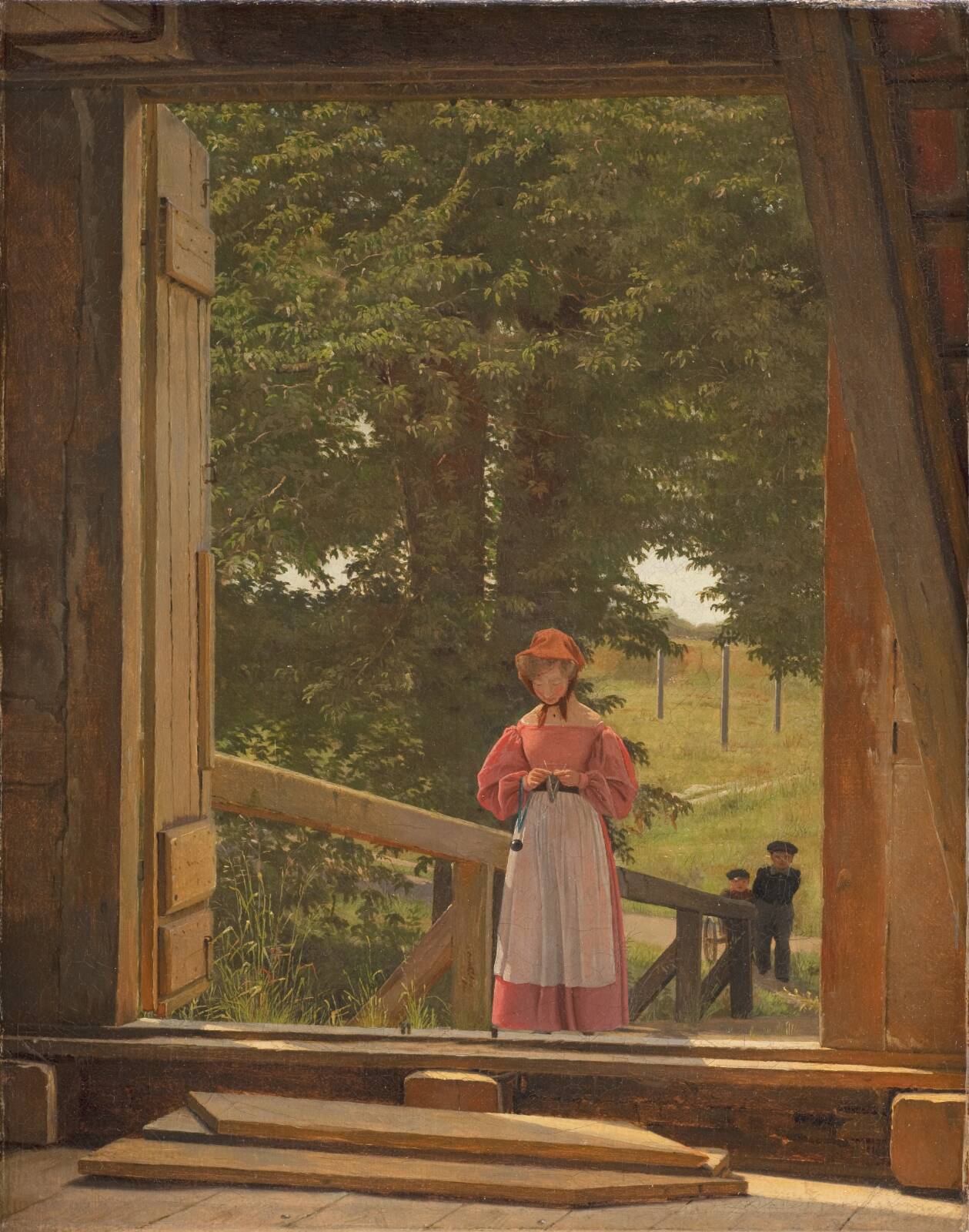 View from the Loft of the Grain Store at the Bakery in the Citadel of Copenhagen, by Christen Købke, 1831