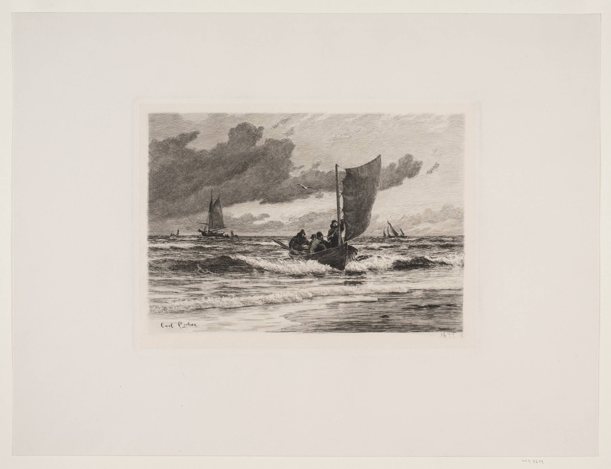Over revlen, Carl Locher, 1899