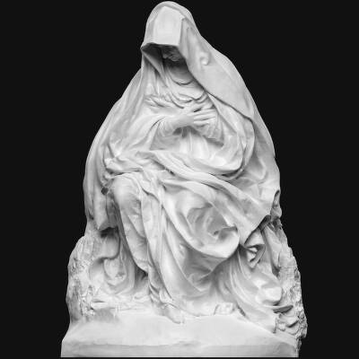 Siddende Jomfru Maria, Mater dolorosa