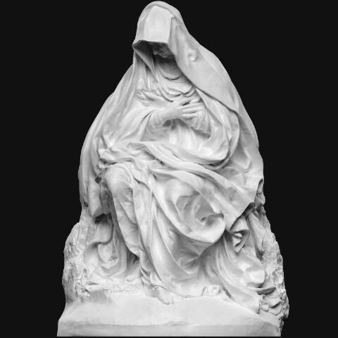 Sitzende Schmerzensmutter (Mater Dolorosa)