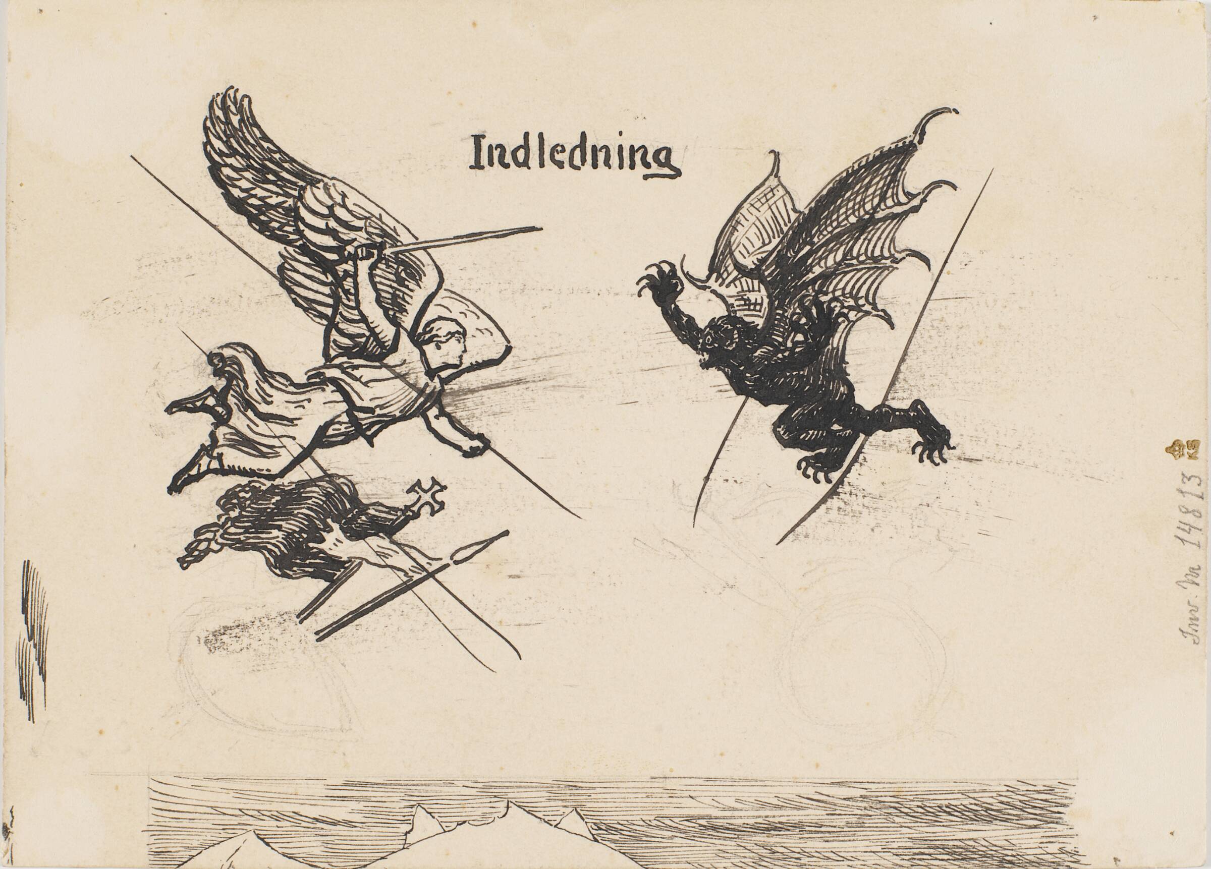 St.Michaels kamp med djævelen, Niels Skovgaard, 1896