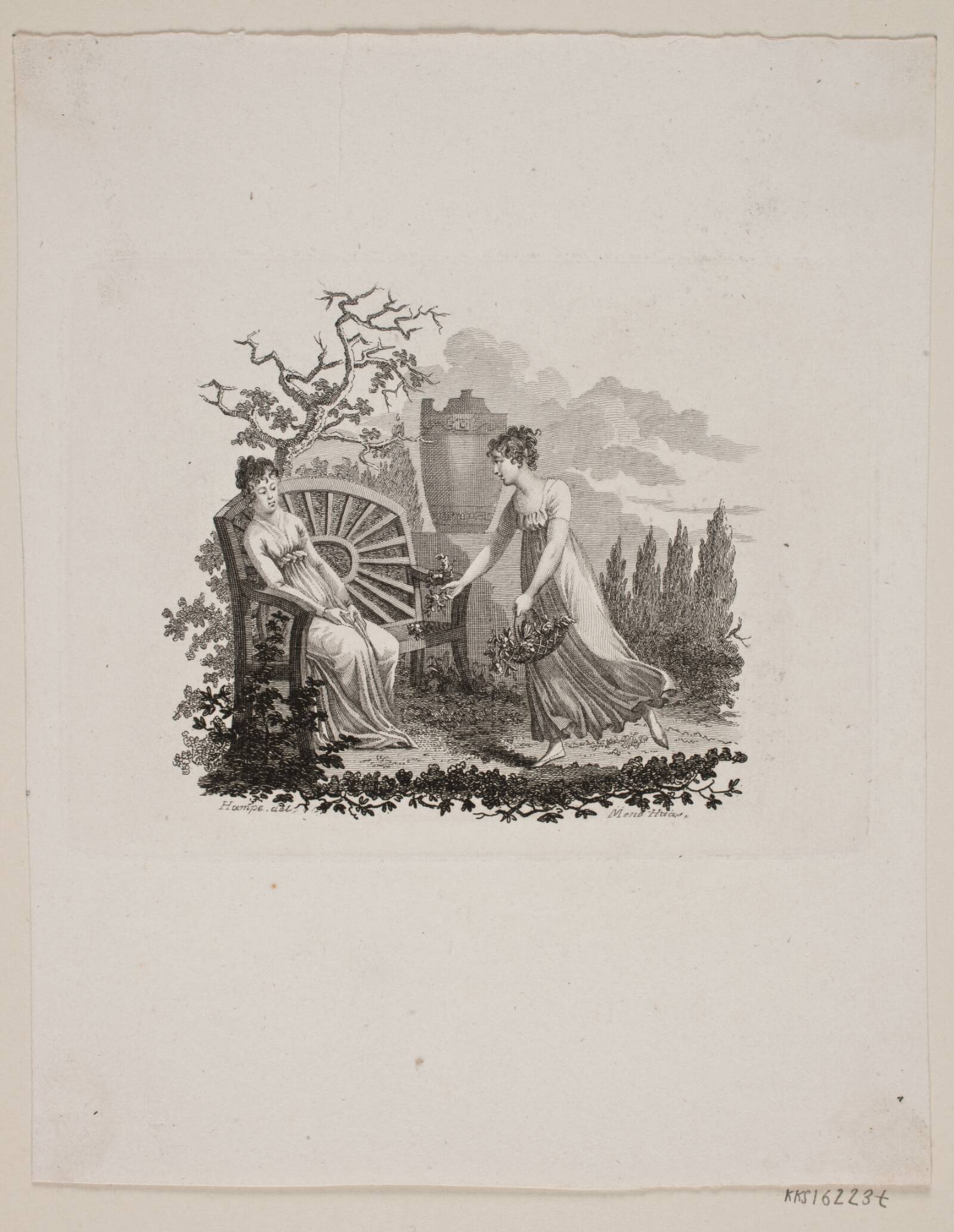 Scene med to kvinder, Meno Haas, 1752-1833