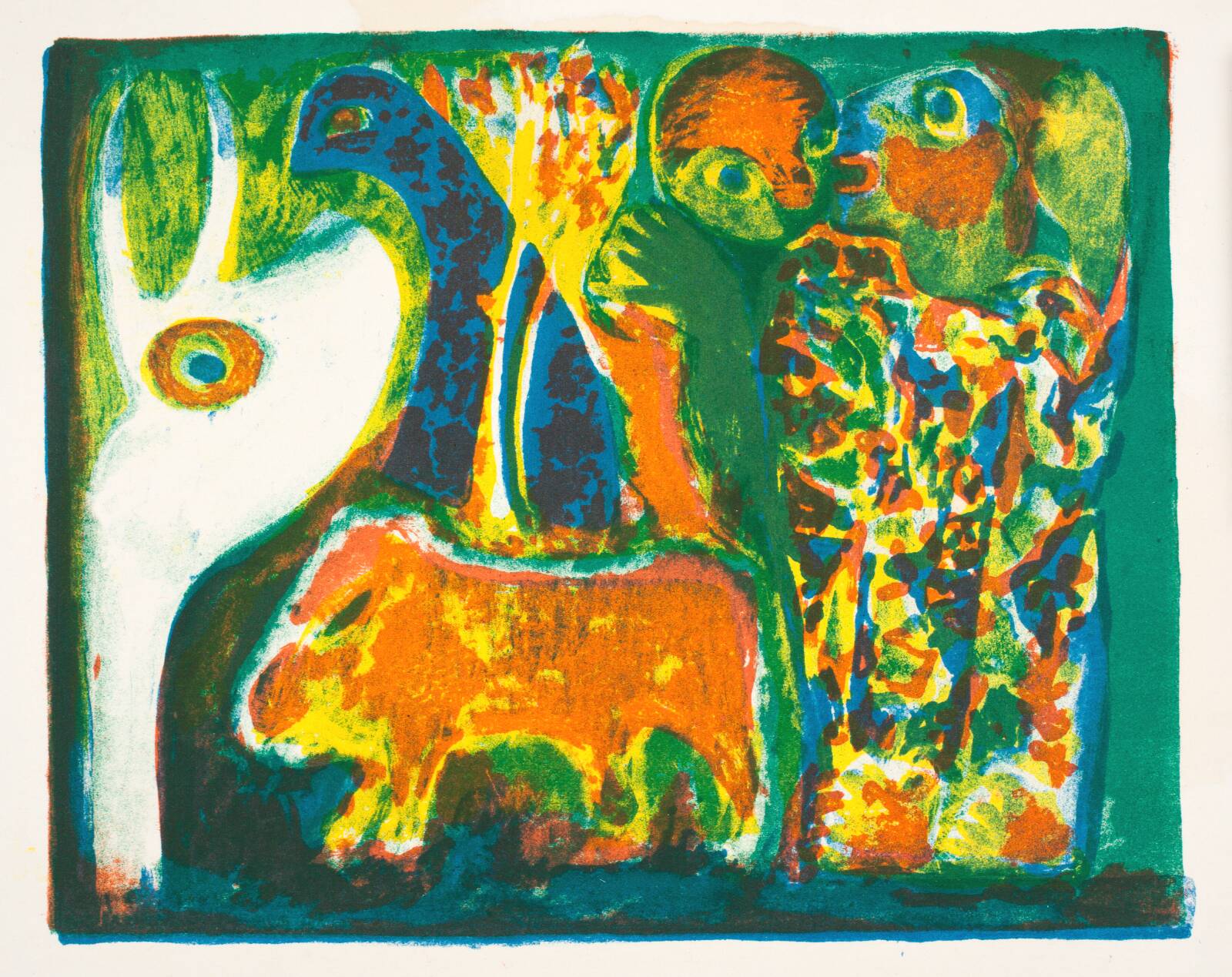 Stående mand, tyrehoved, Reidar Magnus, 1956