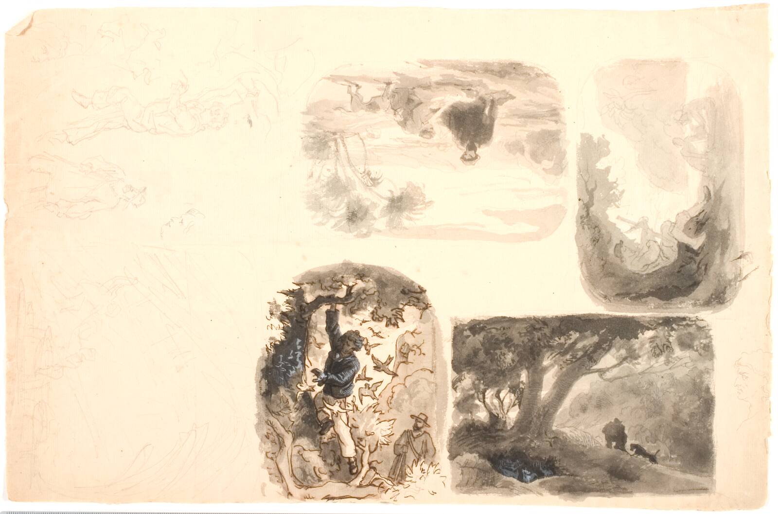 Illustrationsudkast, Lorenz Frølich, 1835-1908