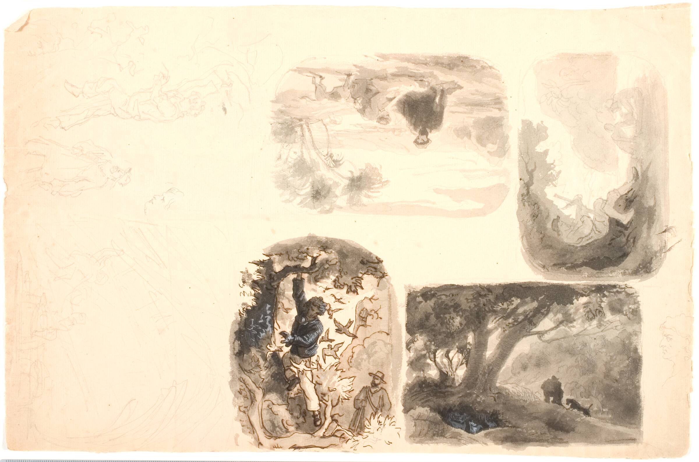 Illustrationsudkast, Lorenz Frølich, 1835-1908