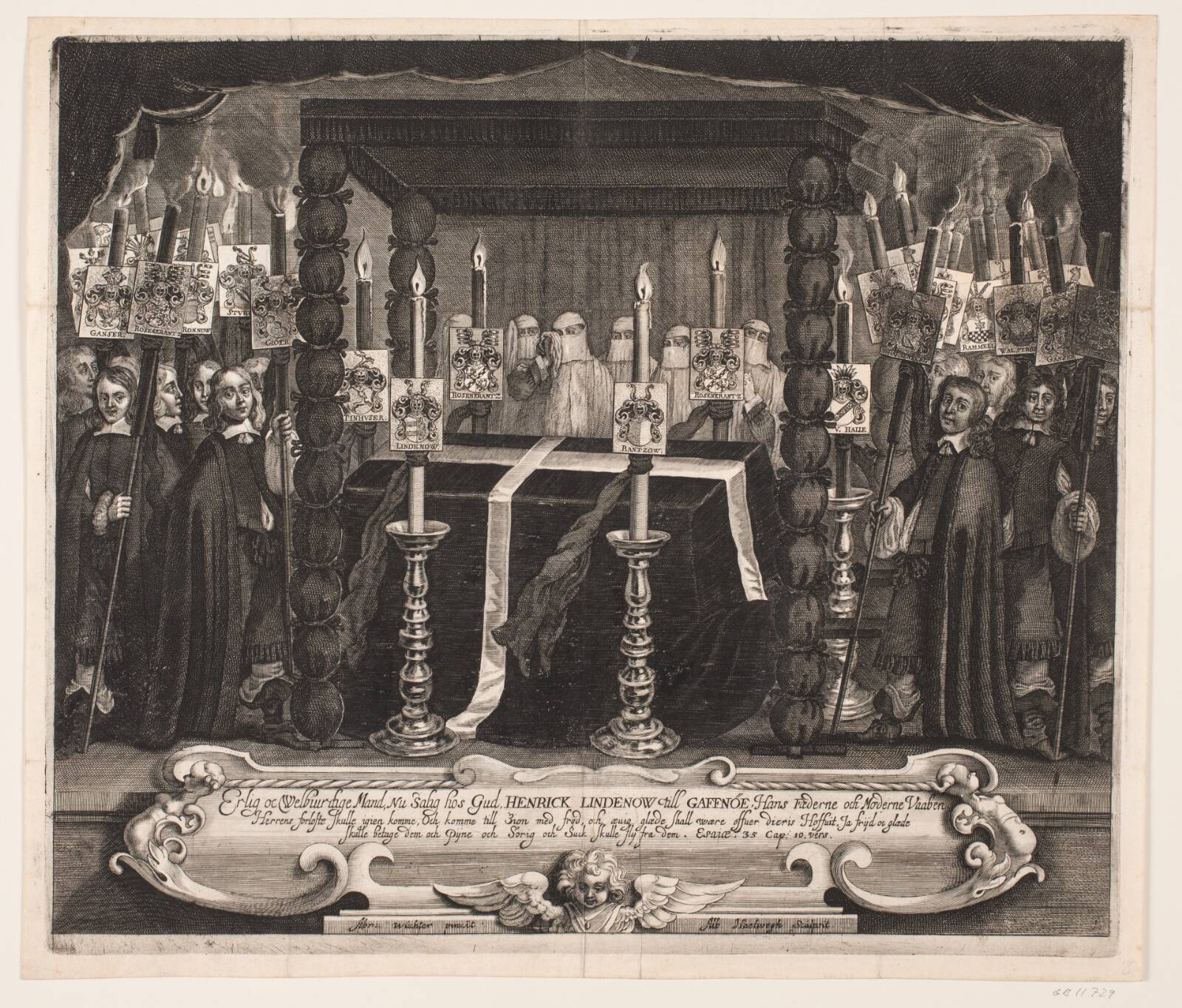 Henrik Lindenows båre, Albert Haelwegh, 1653-1657