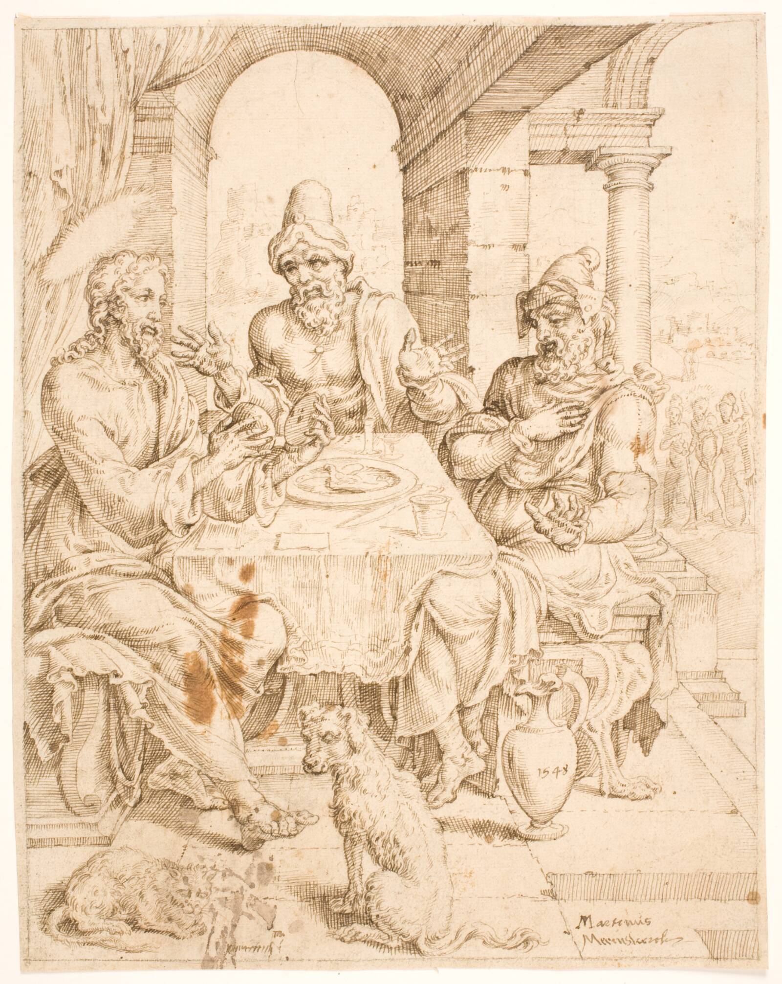Kristus i Emmaus, Maarten van Heemskerck, 1548