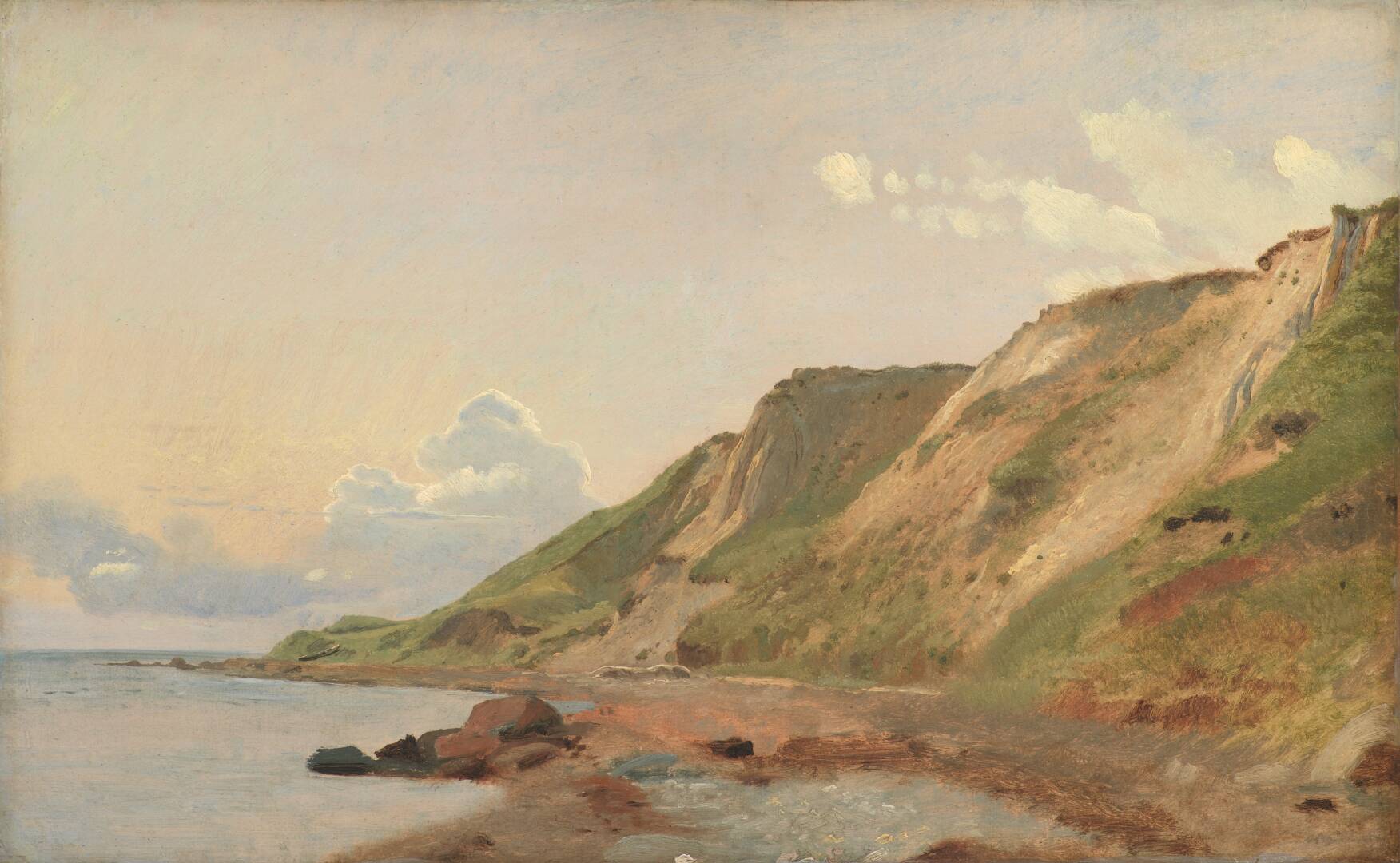 Study of Cliffs at the South Coast of Refsnæs, by Johan Thomas Lundbye, 1847