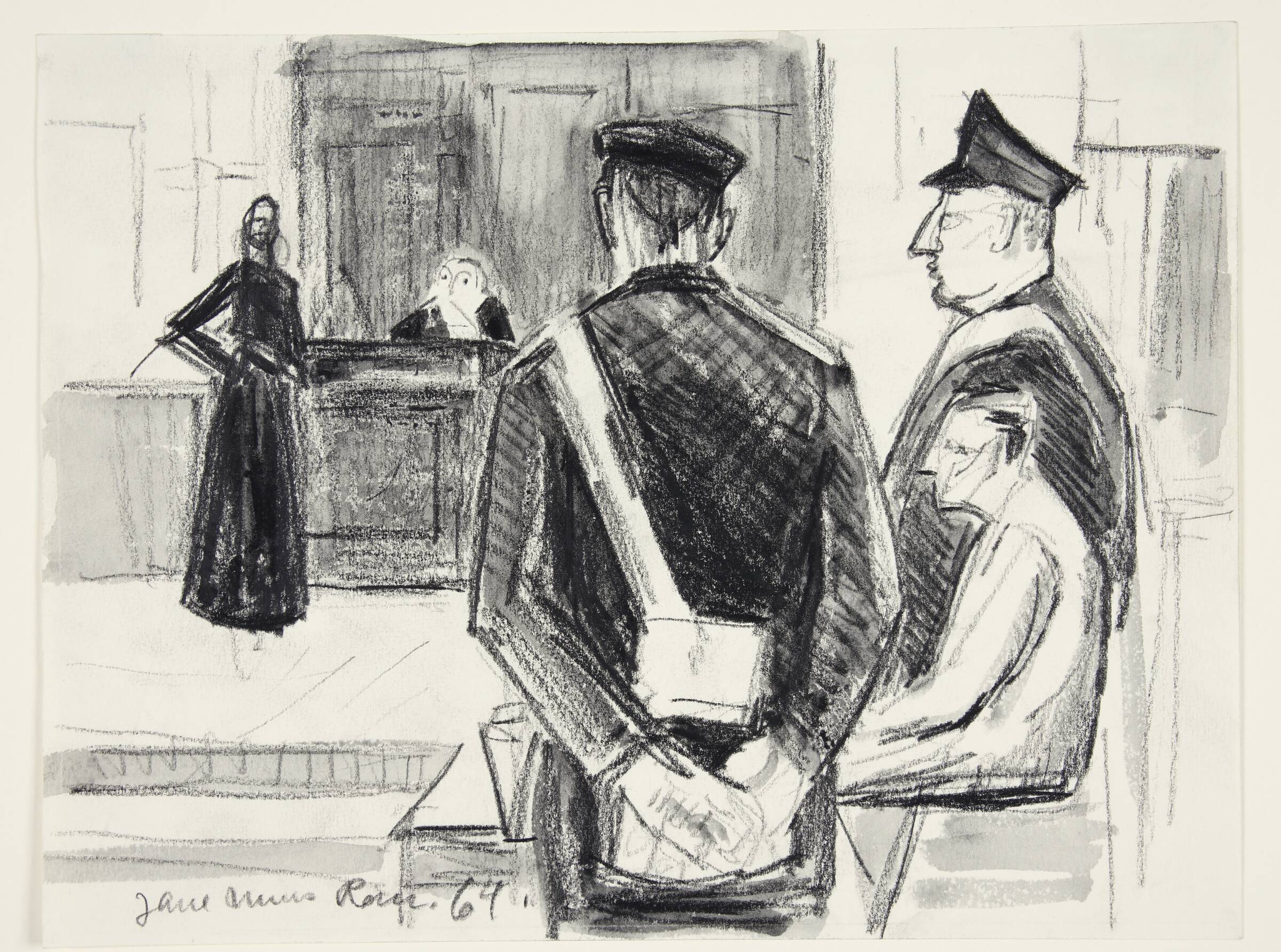 Studie fra en romersk retssal, Jane Muus, 1964