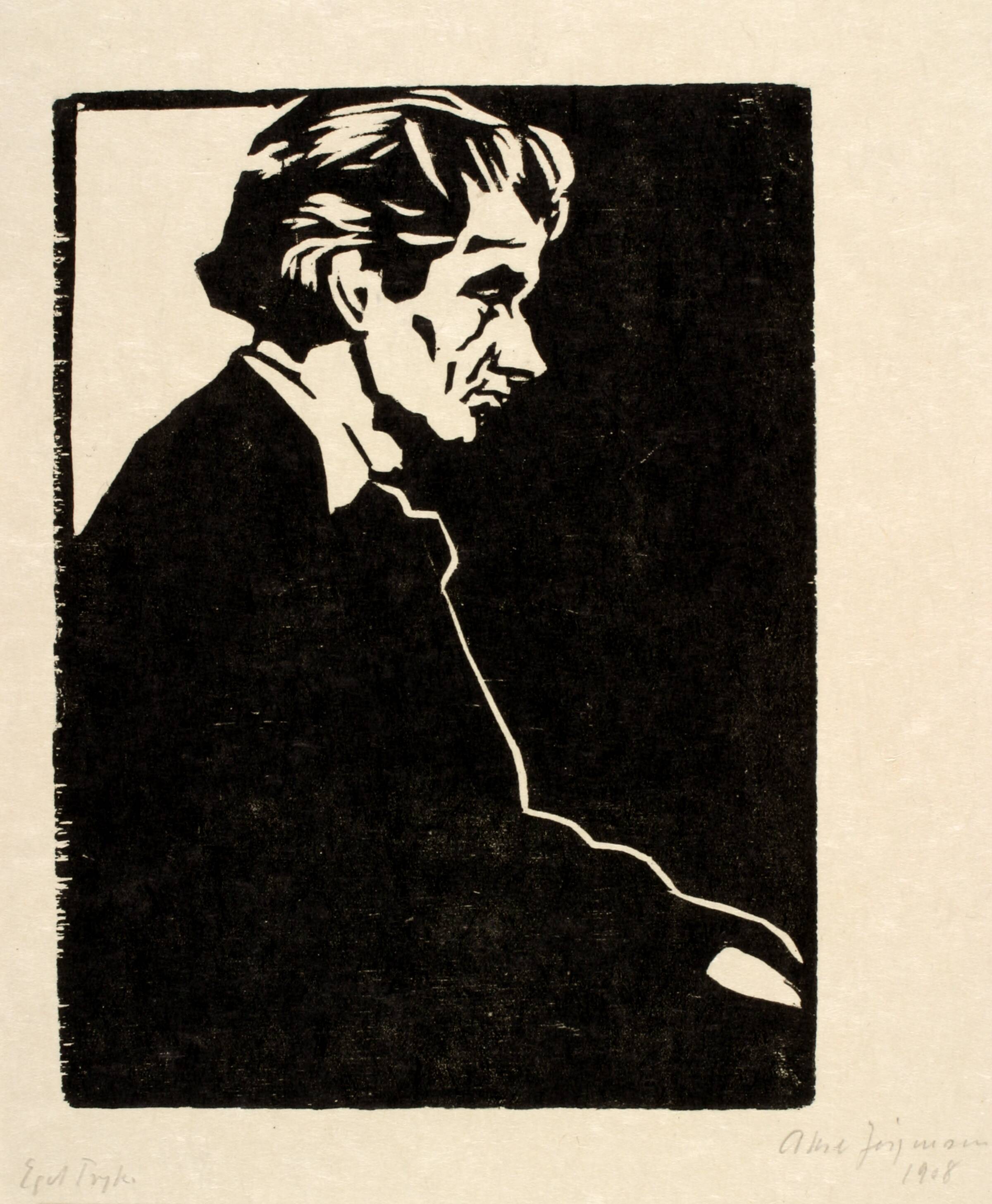 Portræt af maleren Harry Kluge, Aksel Jørgensen, 1908