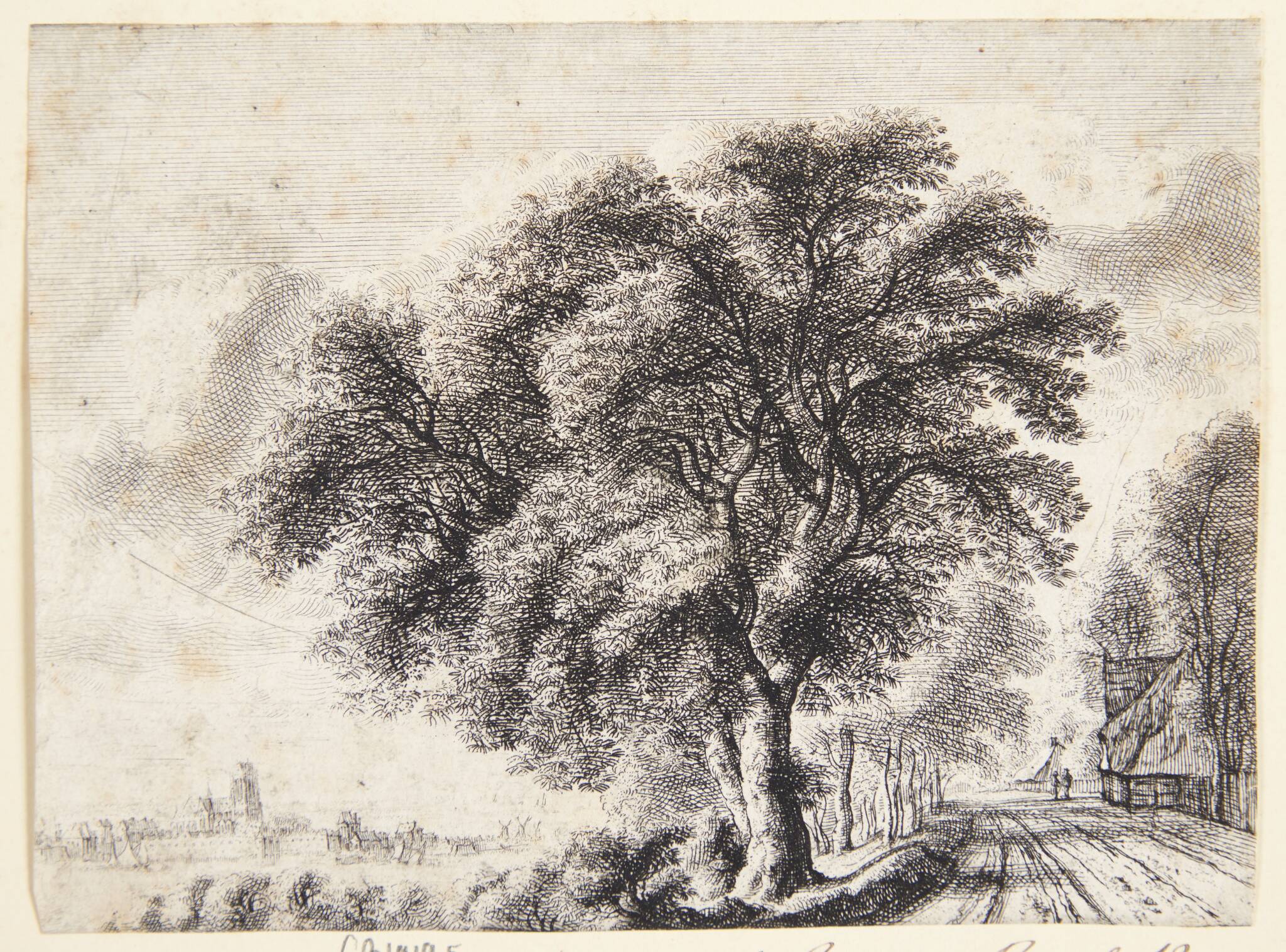Landevej, i baggrunden Dordrecht