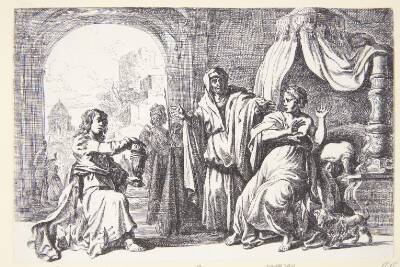 Artemisia modtager sin mands gravurne