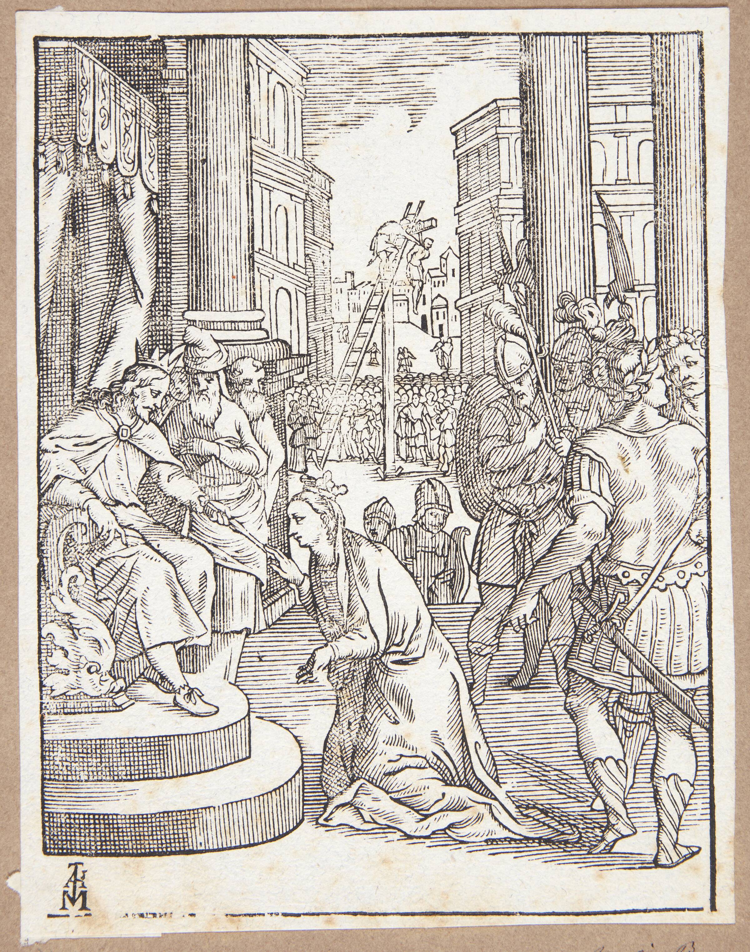 Ester knæler for Ahasverus, Marx Anton Hannas, 1630-1676