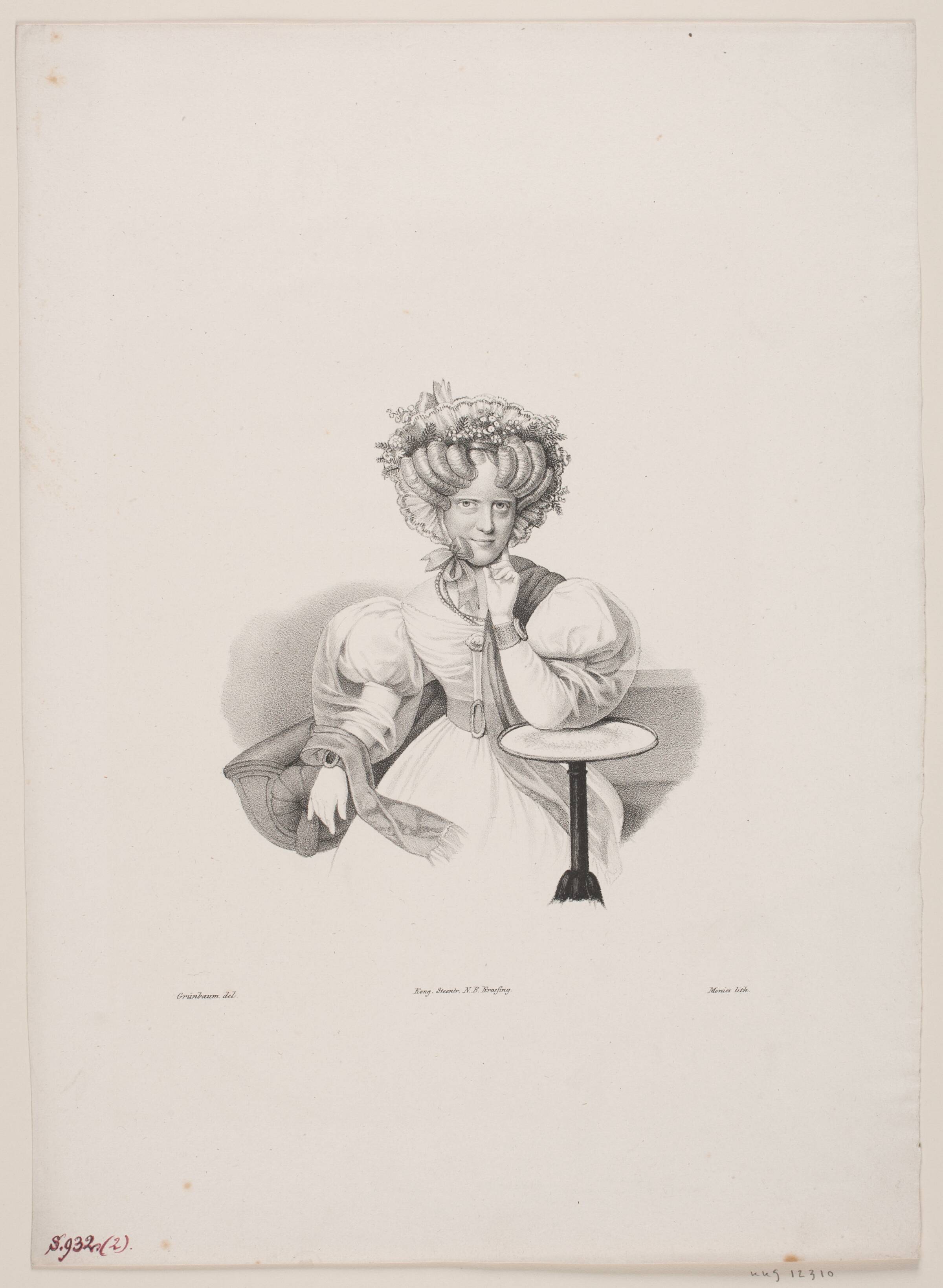 Prinsesse Caroline, David Monies, 1830-1834