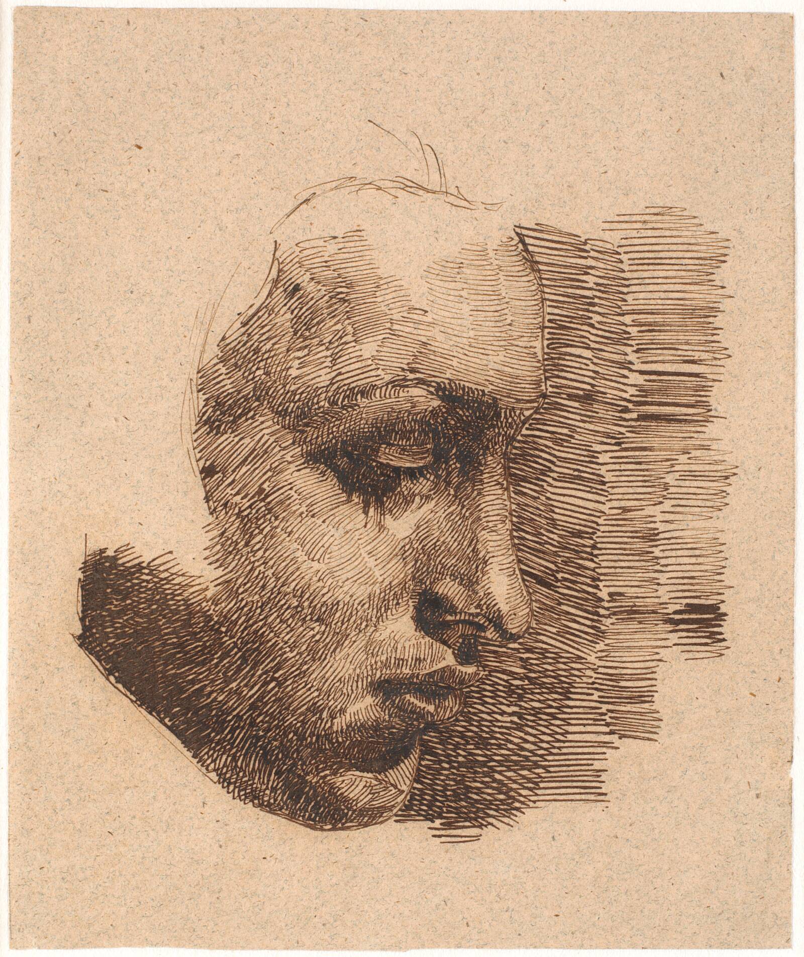Profilportræt, Johan Thomas Lundbye, 1840