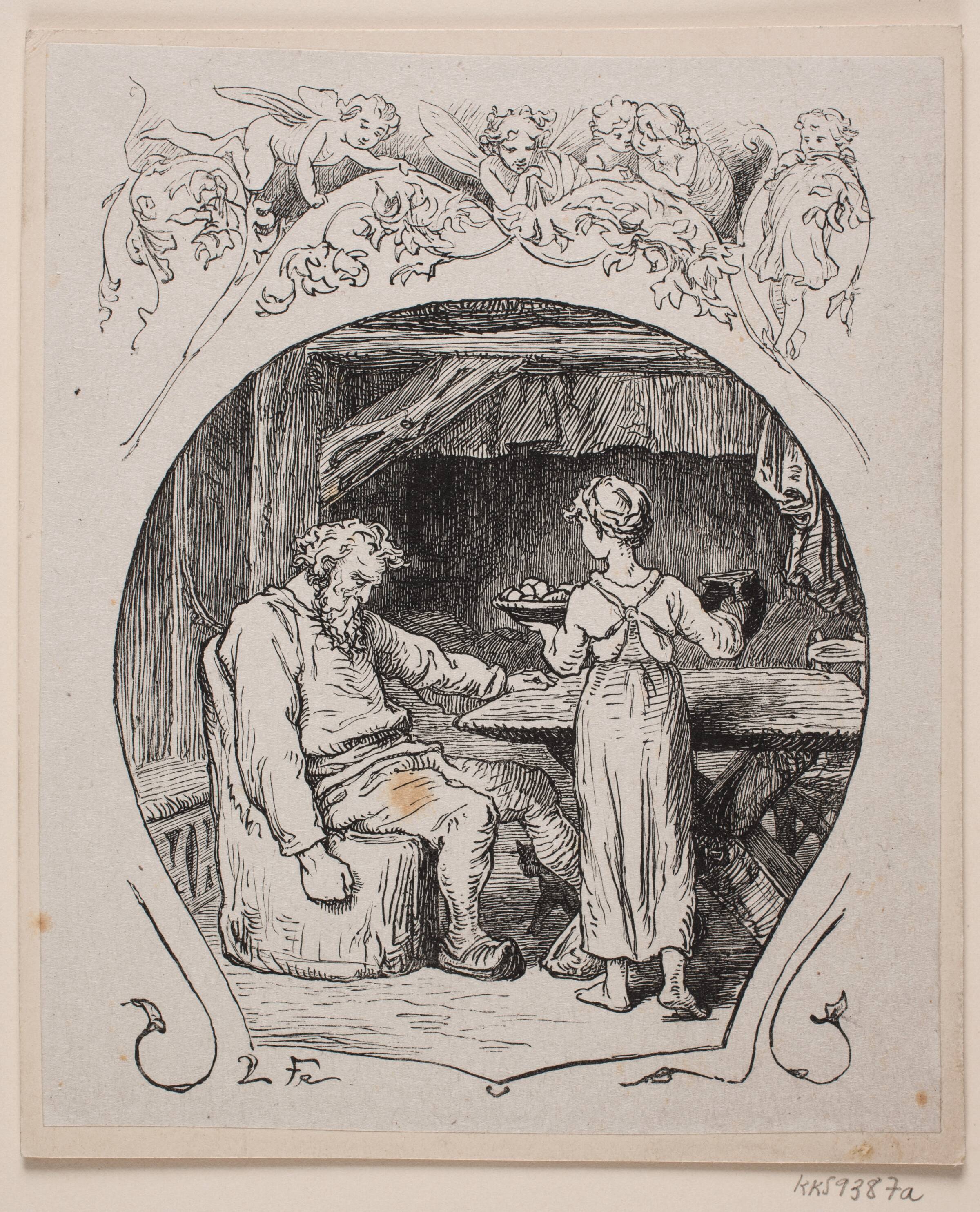Illustration til "En moders barndomserindringer", F. Hendriksen, 1872