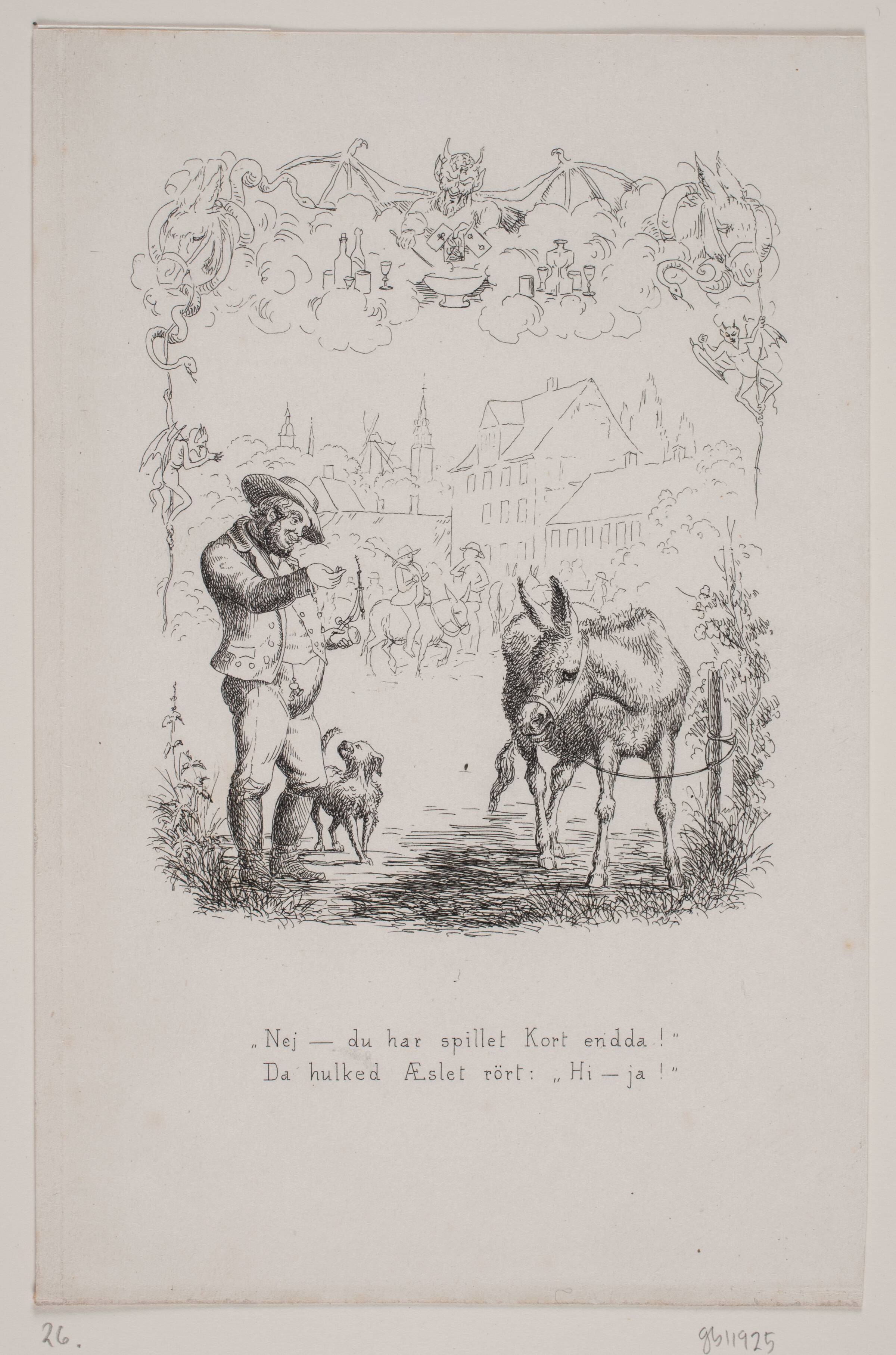 Illustration til digt af Erik Bøgh, Carl Bøgh, 1855