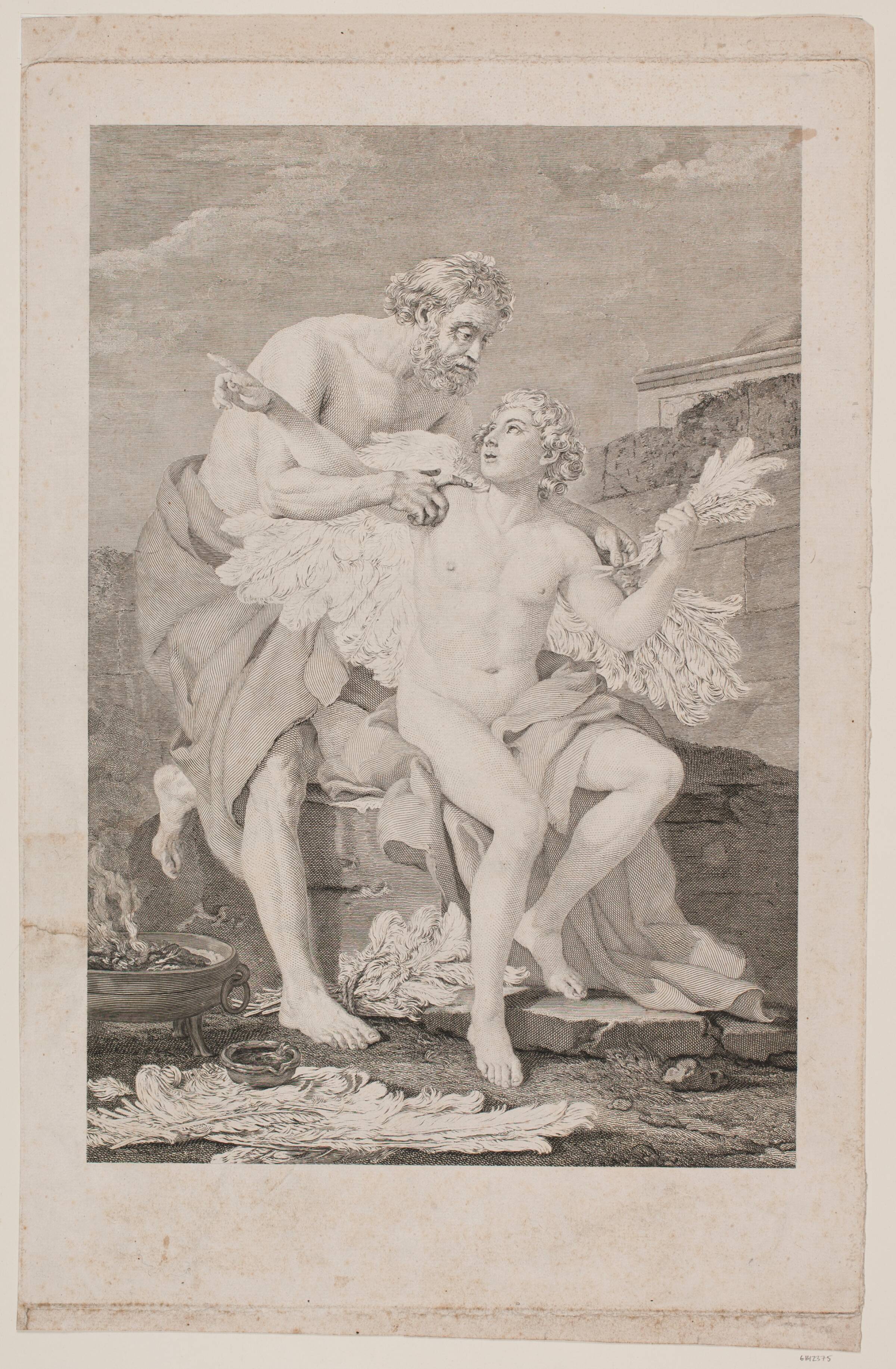Dédale et Icare, J.G. Preisler, 1787