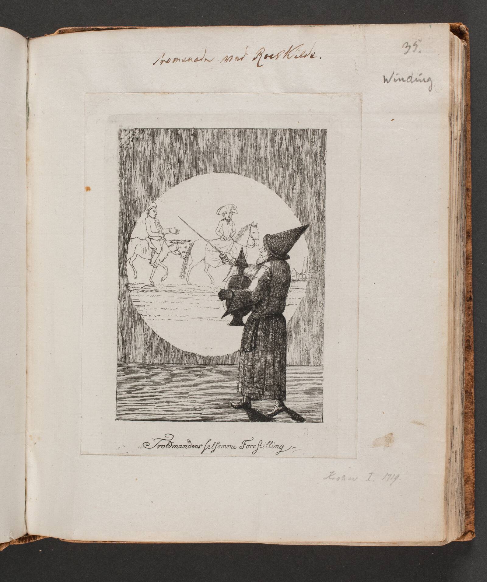 "Troldmandens Selsomme Forestiling", H.L.S Winding, 1787