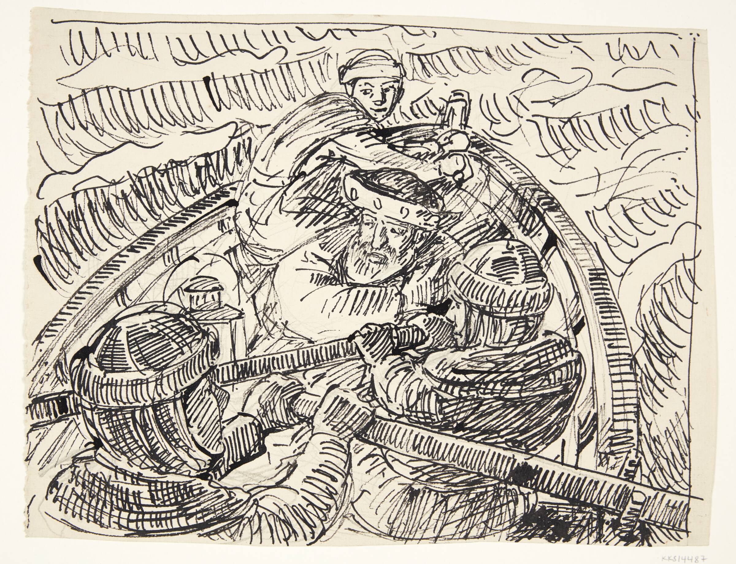 Christian II færges over Lillebælt, Peter Hansen, 1914-1918