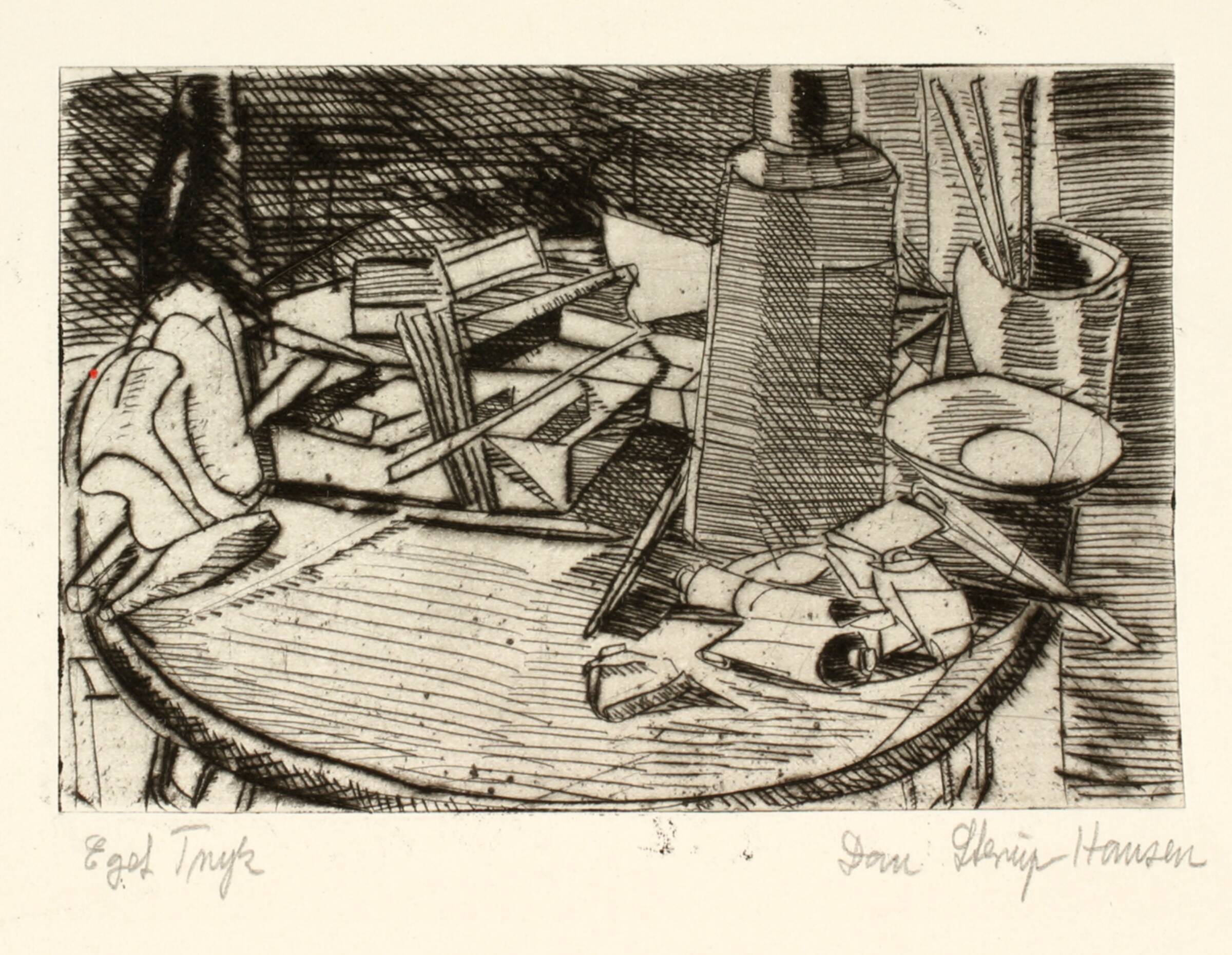 Ragelse på et bord, Dan Sterup-Hansen, 1948