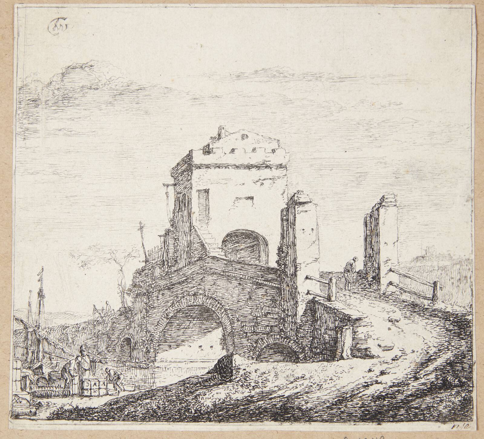 En stenbro, Thomas Wijck, 1616-1676