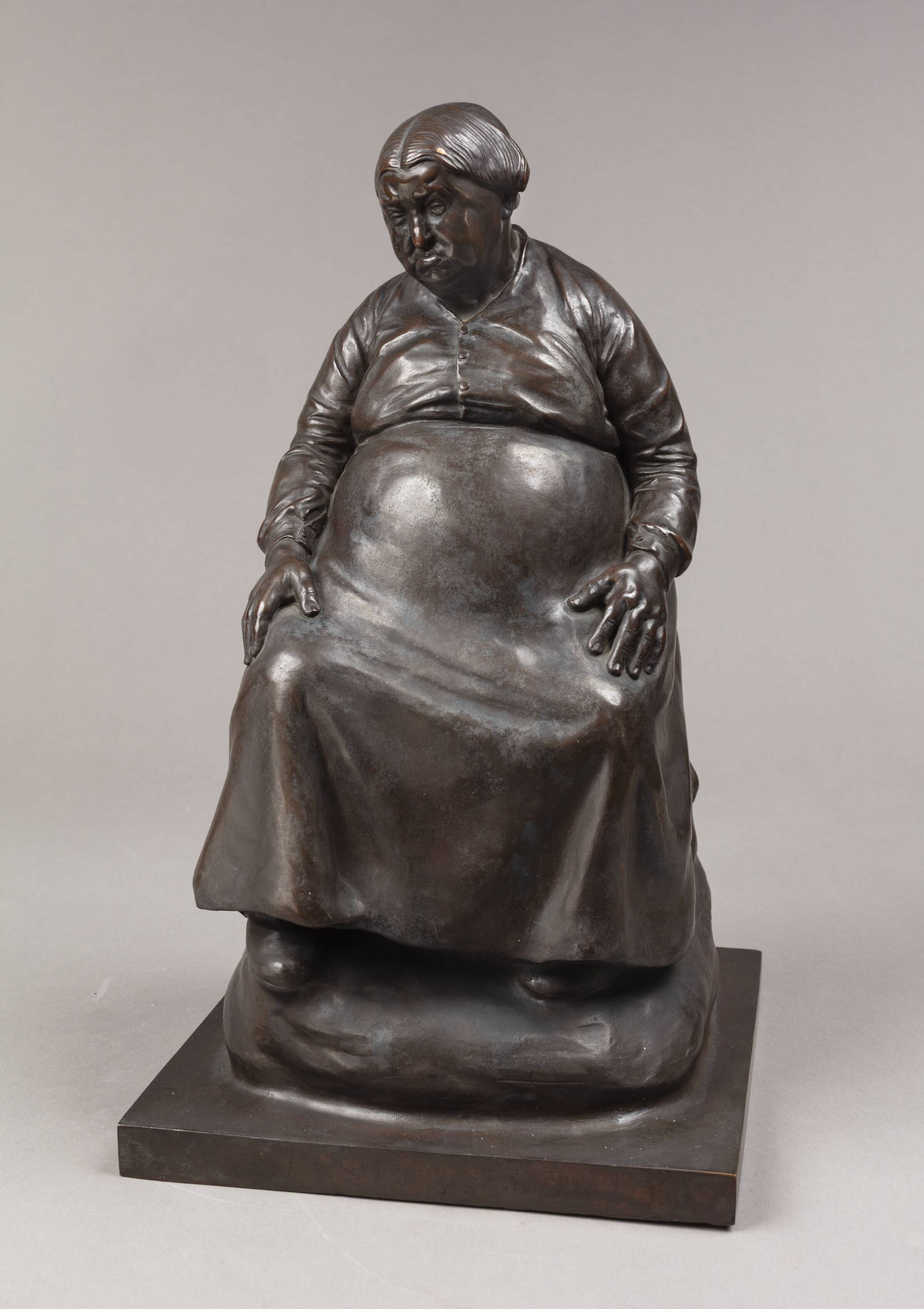 Siddende gammel kone eller svigermor, Kai Nielsen, 1907