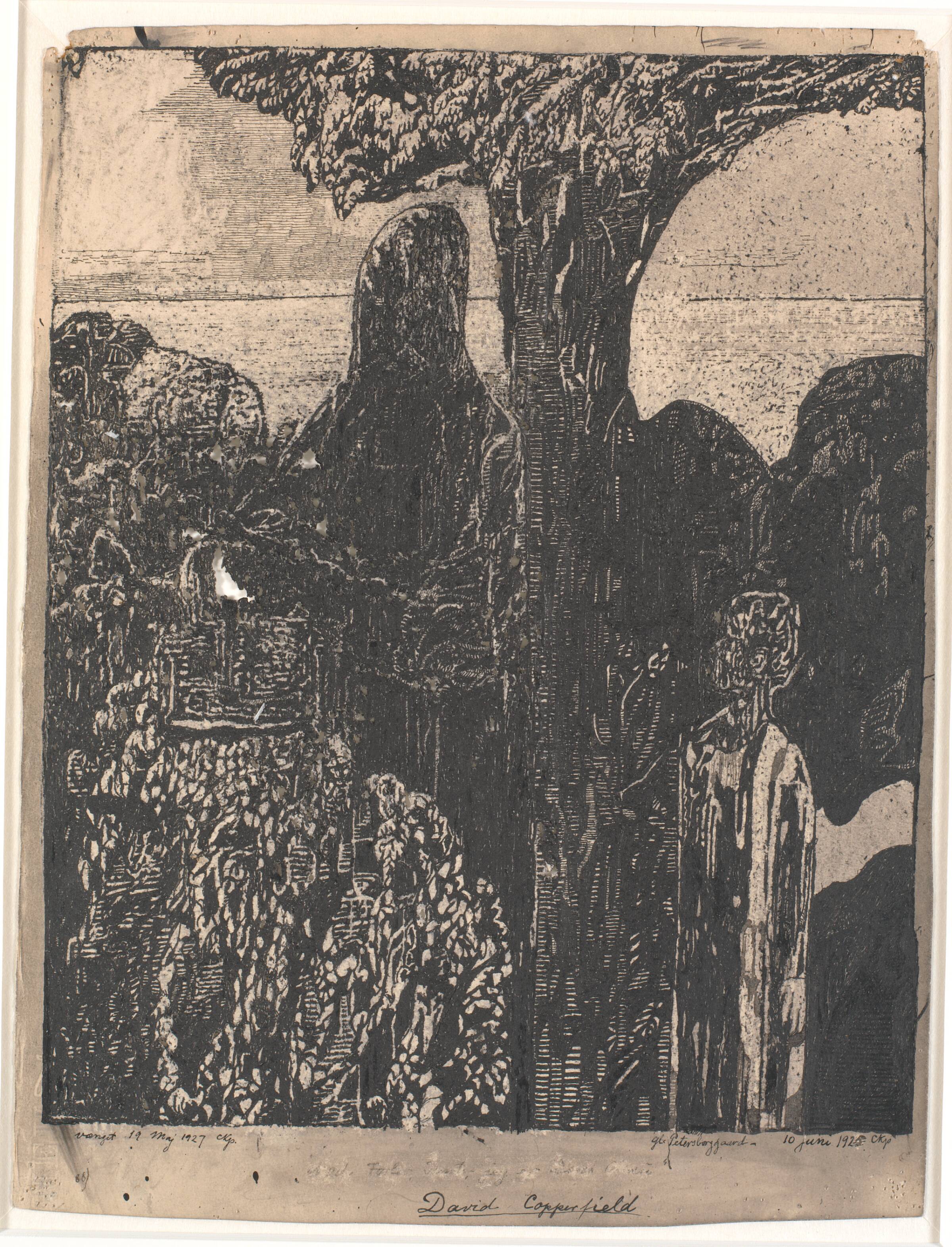 Opsøger sin tante, Miss Betsey Trootwood, Dover., Christian Kongstad Petersen, 1925-1926