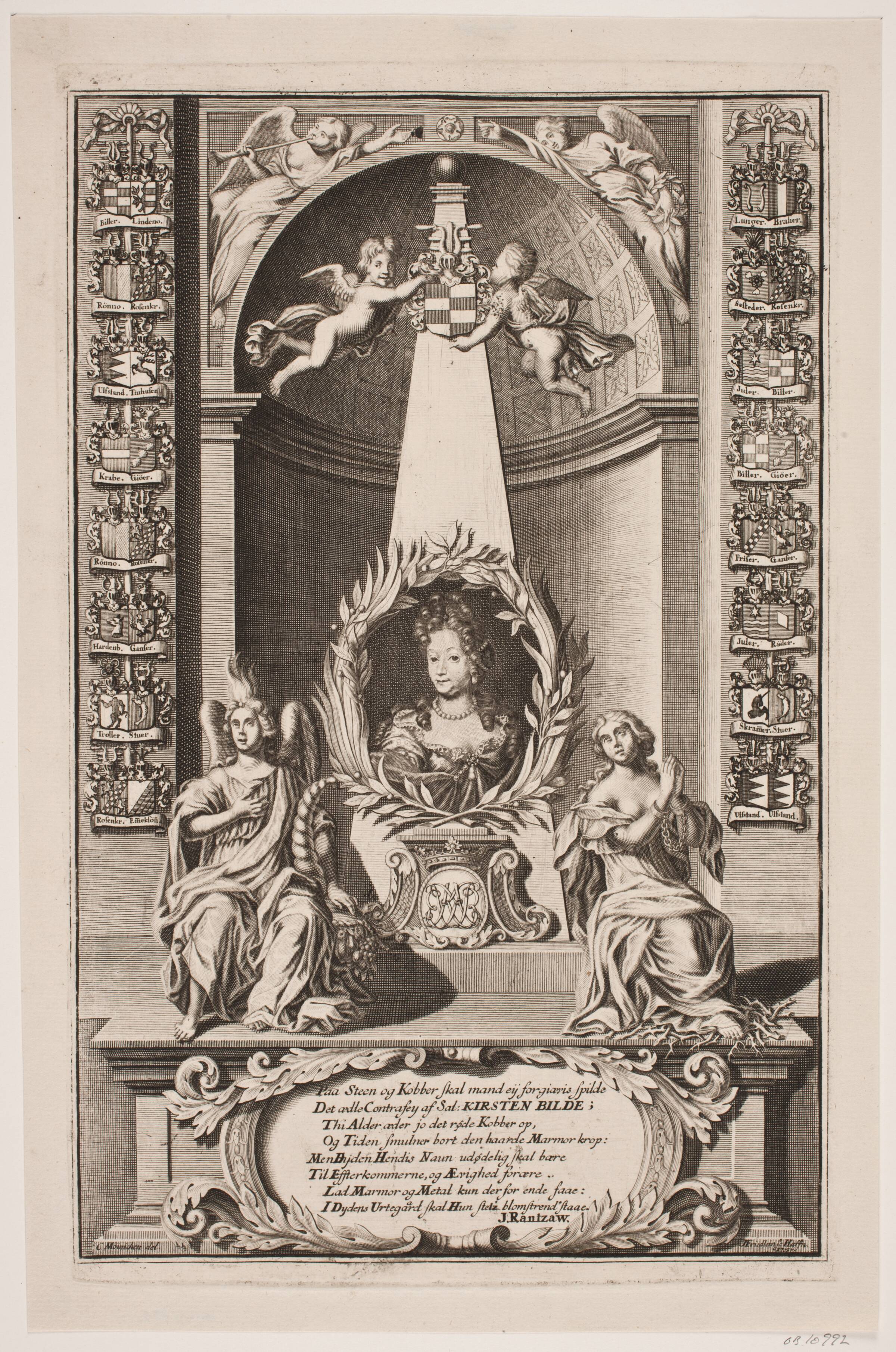 Kirsten Bille, gift med Otto Skeel, Johan Friedlein, 1705