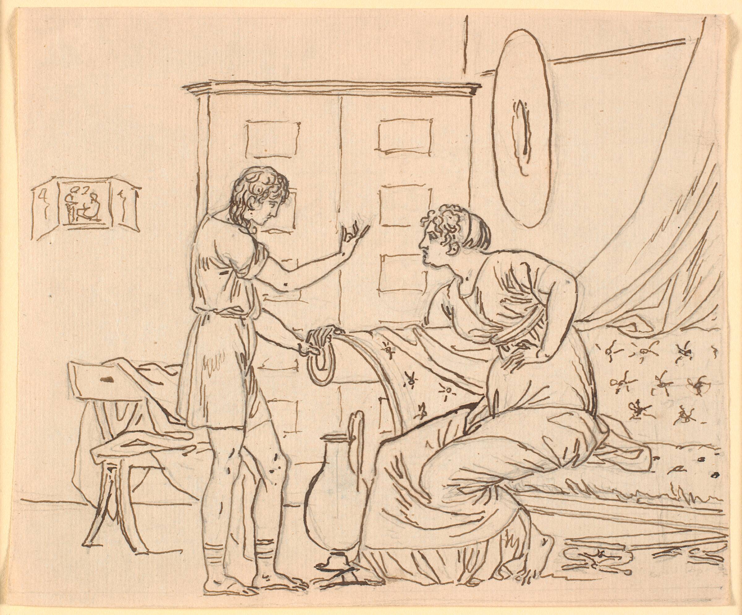 Studie til Papirius og hans moder, Nicolai Abildgaard, 1743-1809