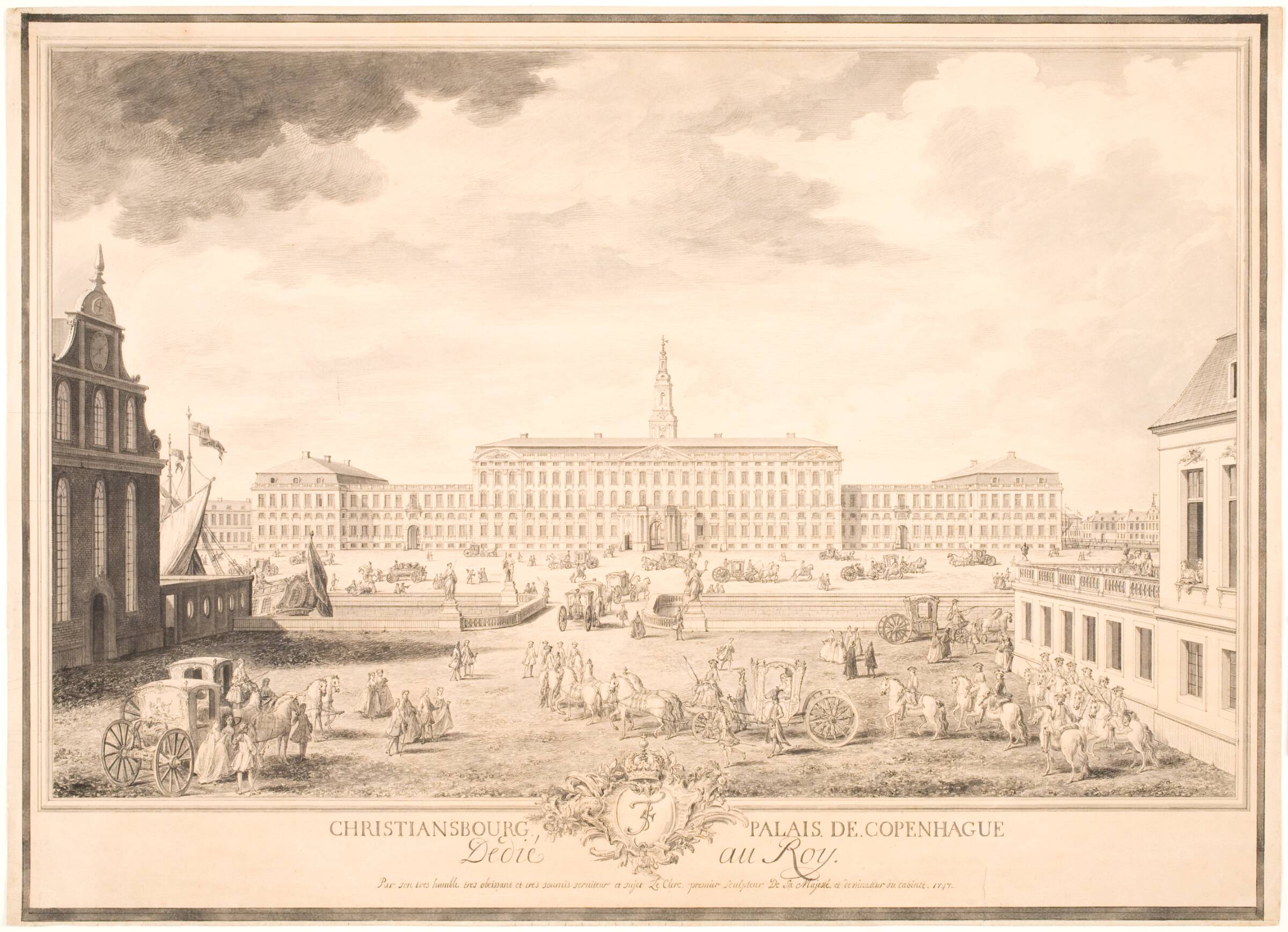 Christiansbourg Palais de Copenhague, Louis Auguste Le Clerc, 1747