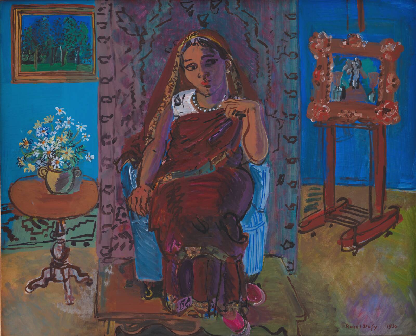 Interiør med indisk kvinde, Raoul Dufy, 1930
