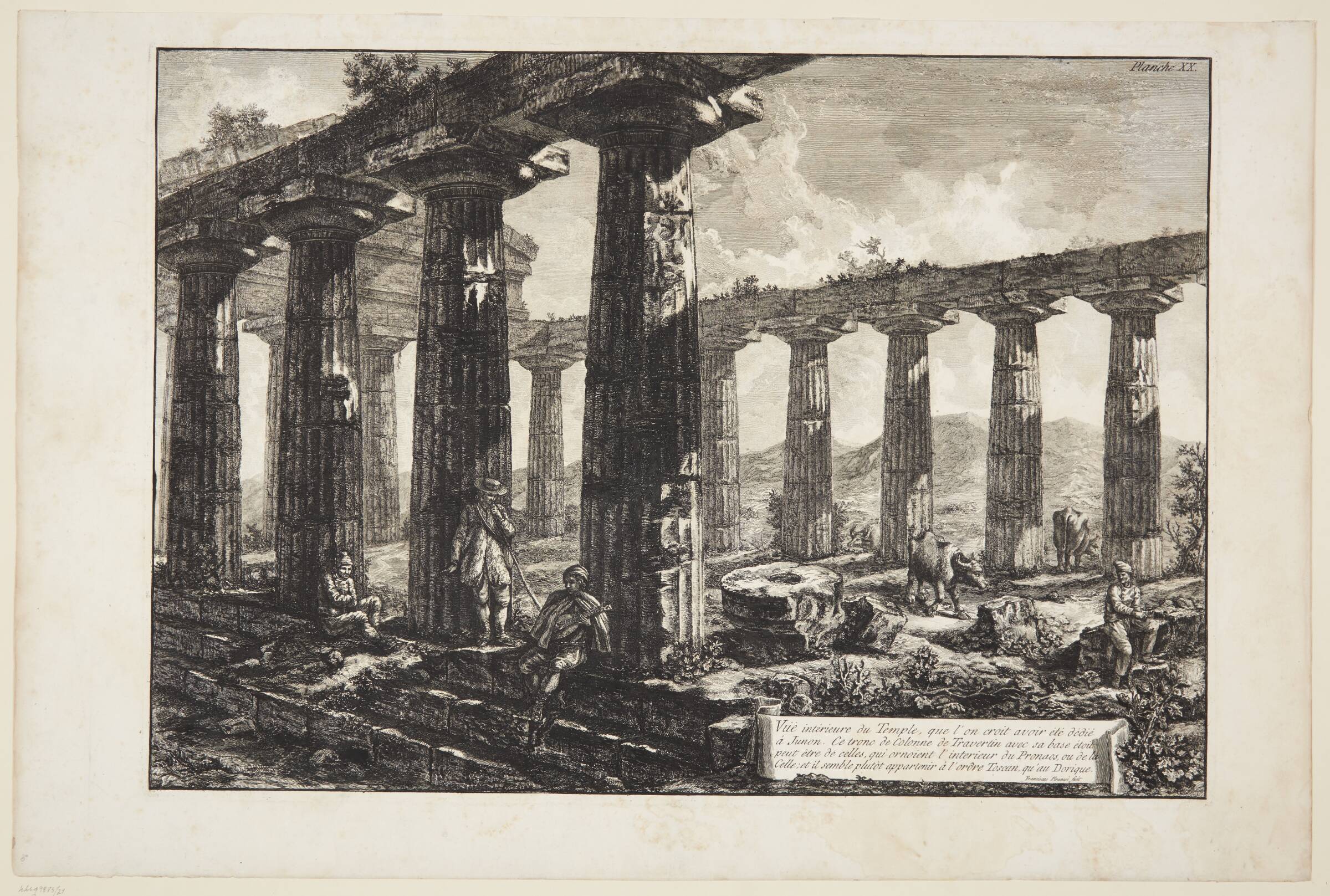 Det indre af templet, som menes opført for gudinden Juno [...], Francesco Piranesi, 1778