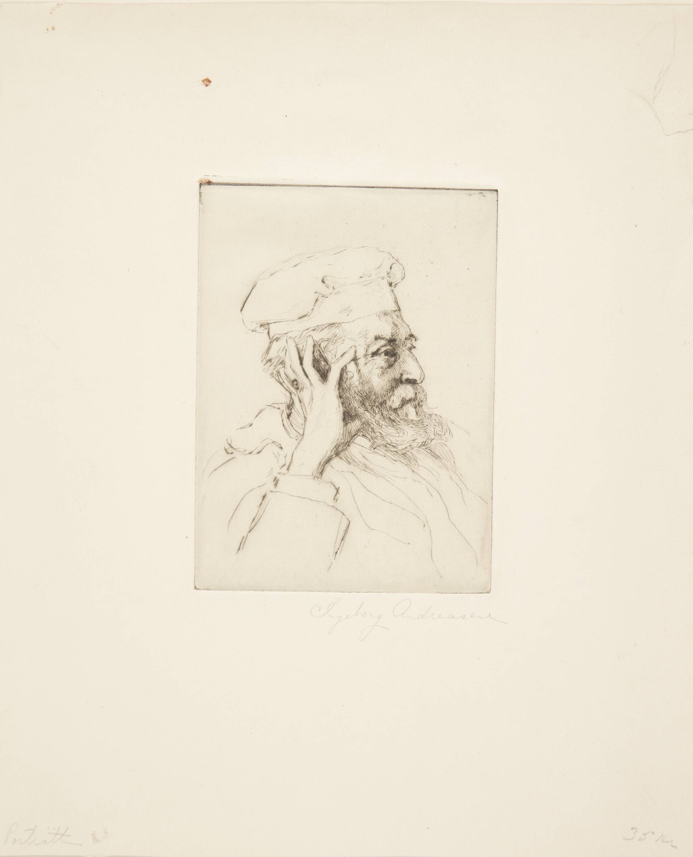 Portræt af Sigurd Müller, Ingeborg Andréasen-Lindborg, 1893-1931