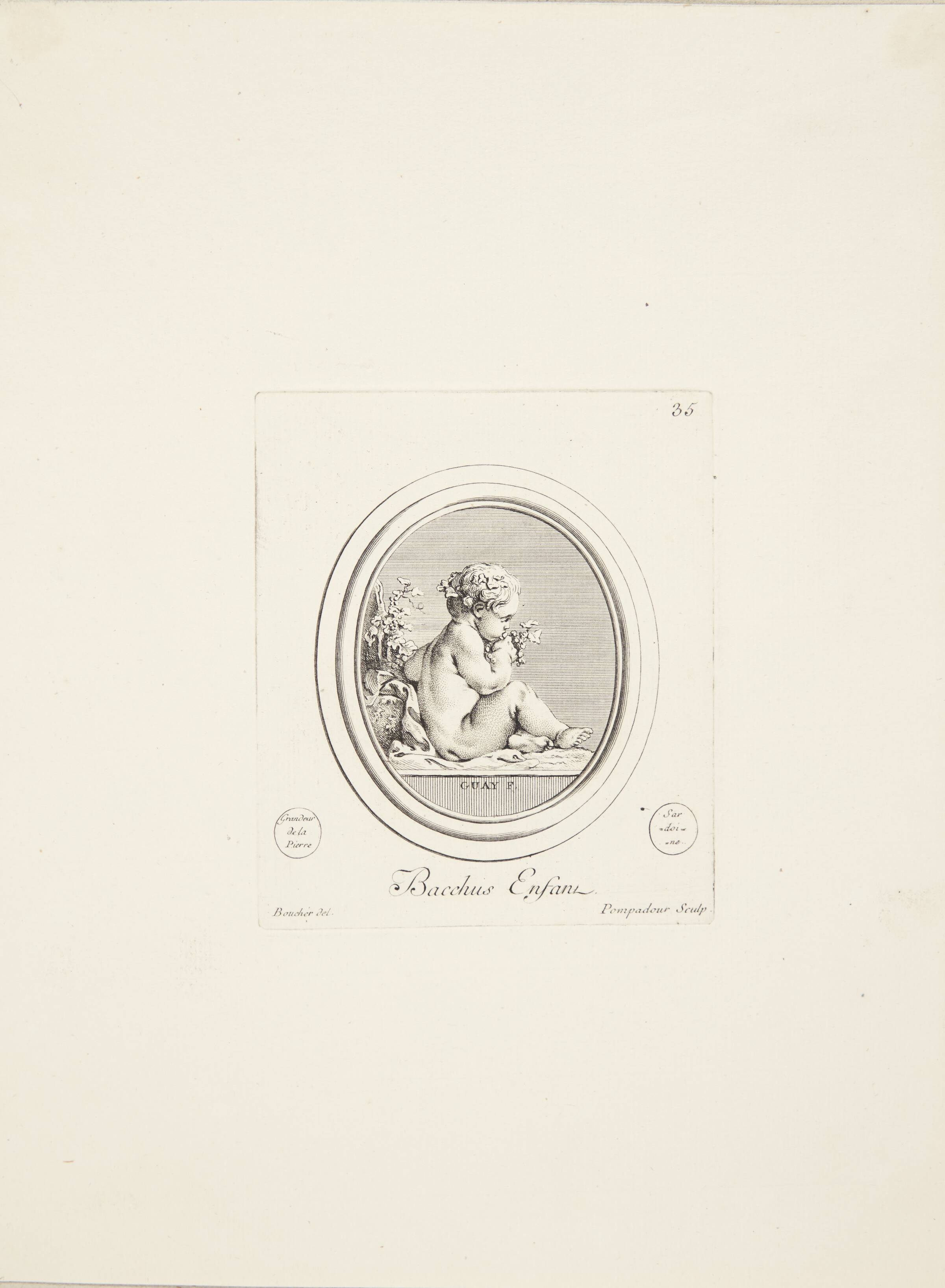 Bacchus som spædbarn, Madame de Pompadour, 1753-1757