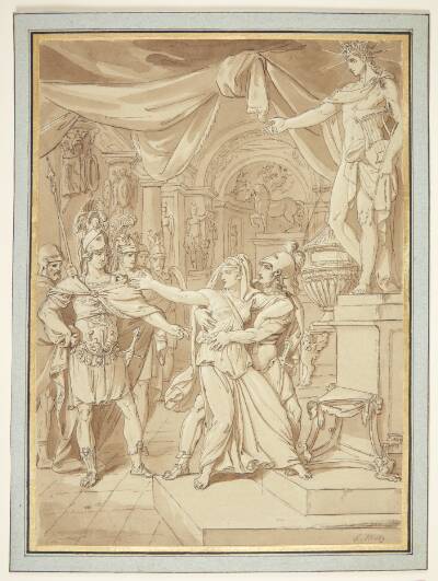 Antik romersk scene i et tempel for Apollo